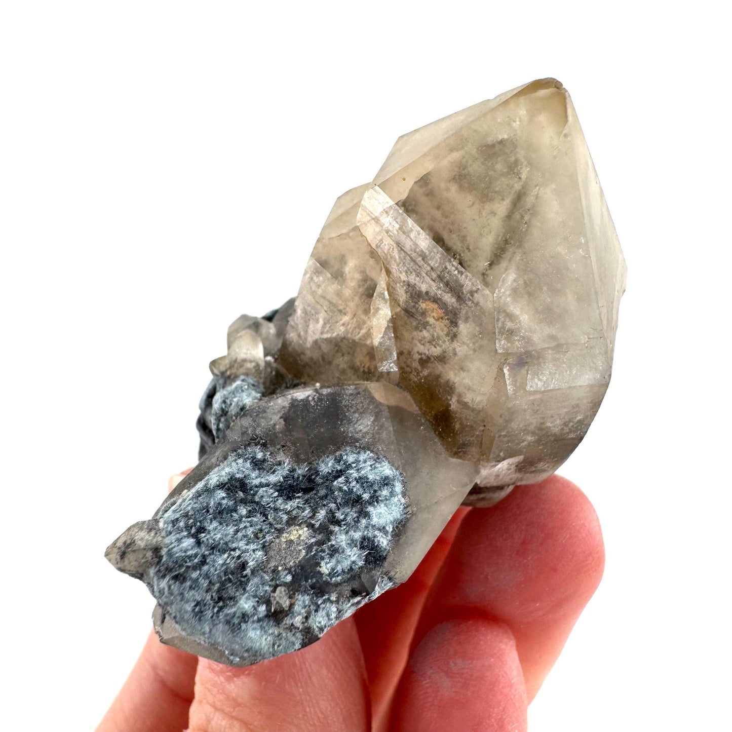 Gitter Quartz with Feldspar & Foitite | lattice crystal, mineral specimen from Namibia