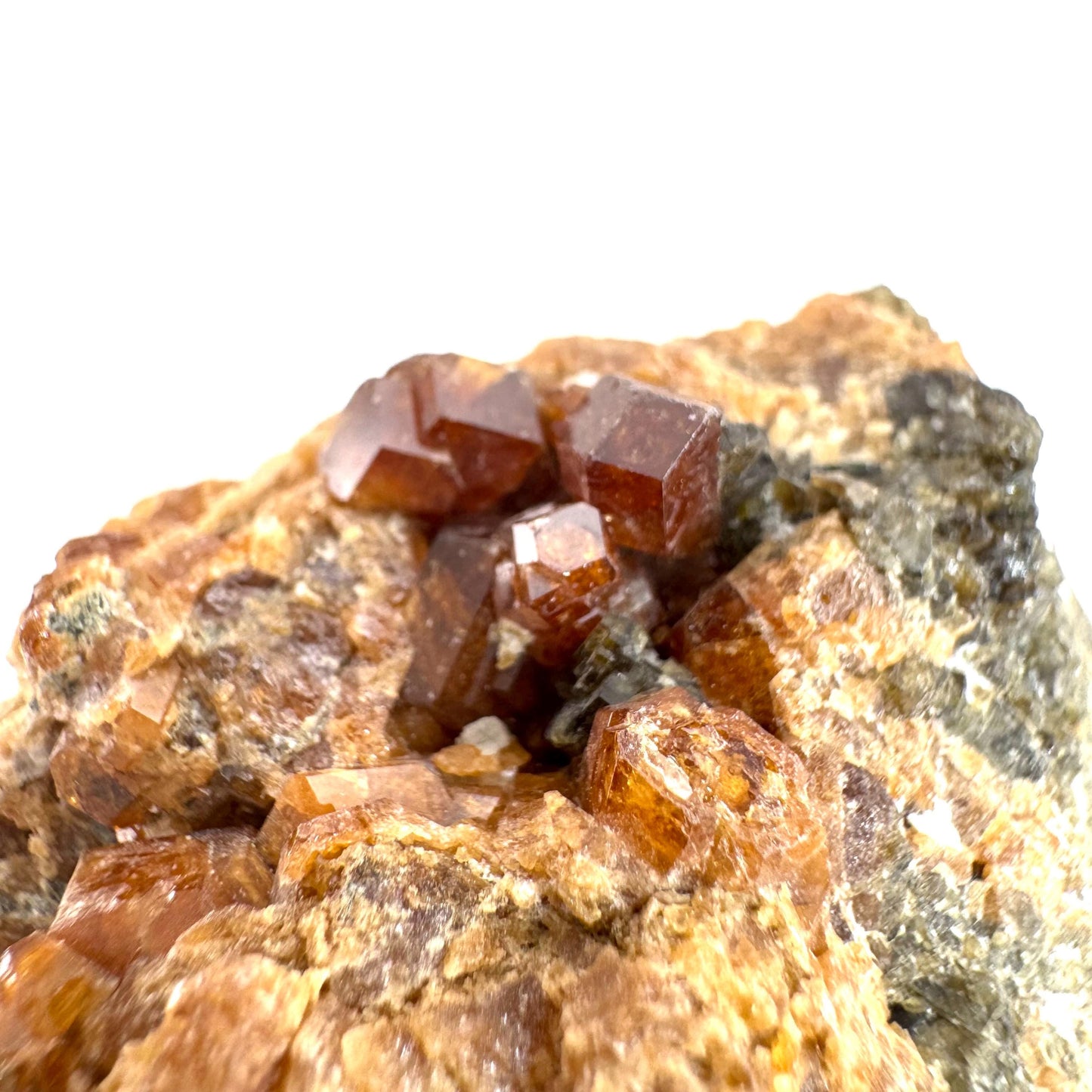 Spessartine Garnet | orange crystal cluster, mineral specimen from Pakistan