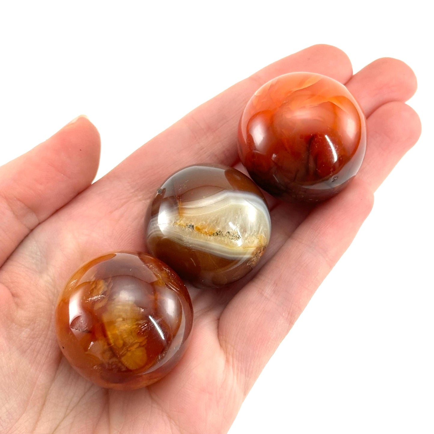 Carnelian Sphere | Red-Orange Polished Crystal Ball (Sacral Chakra)