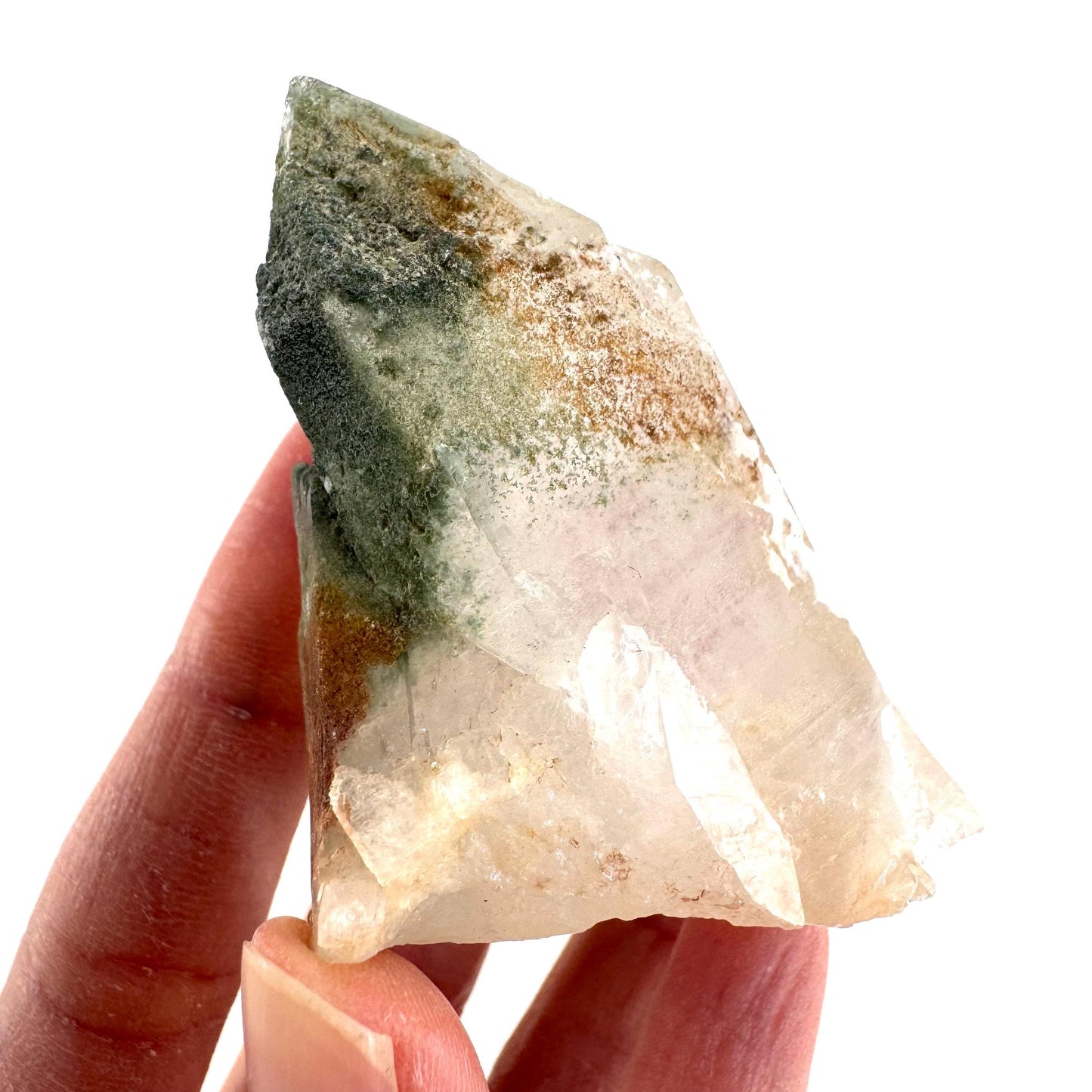 Chlorite Quartz | green phantom crystal, mineral specimen from Pakistan