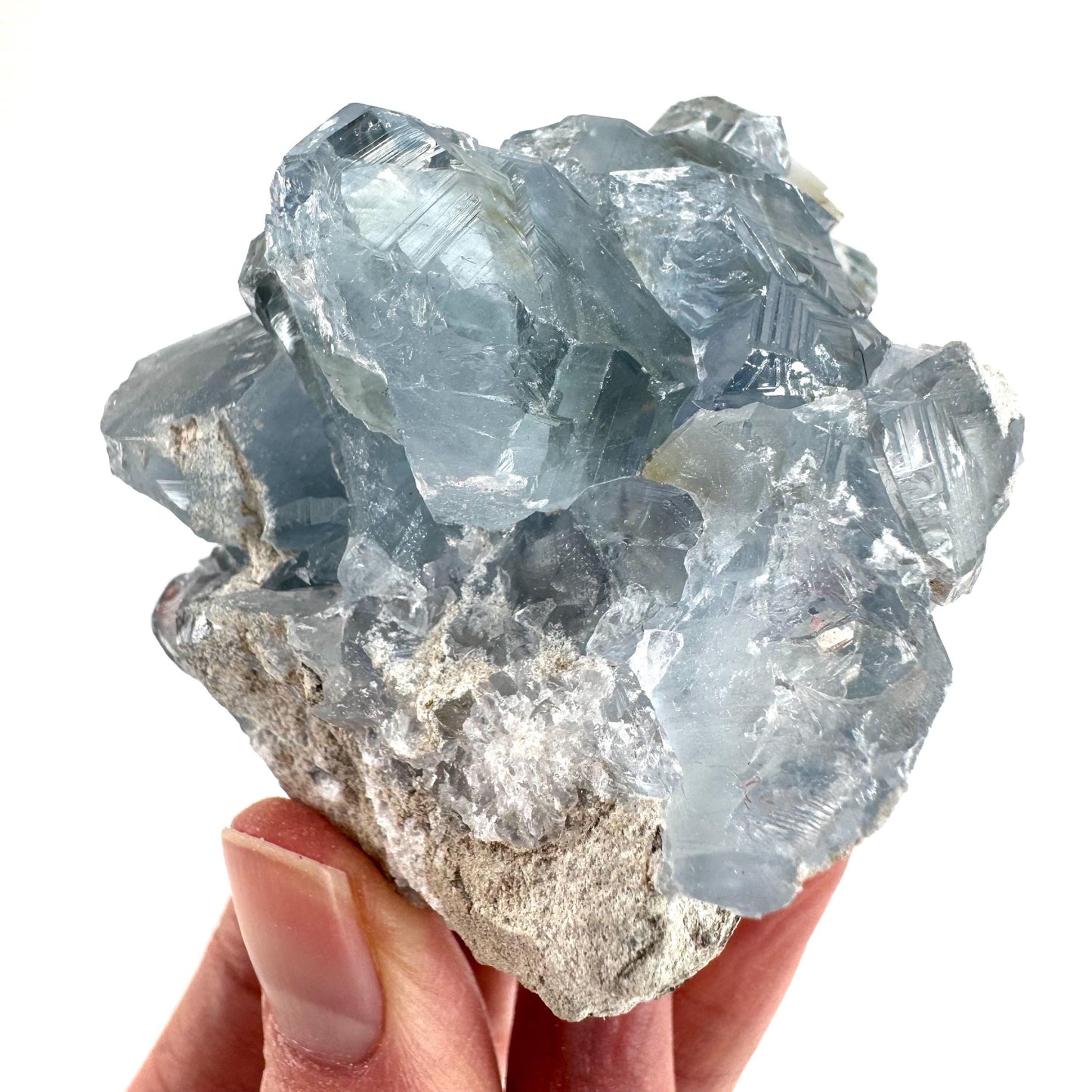 Celestite | natural blue crystal, mineral specimen from Madagascar