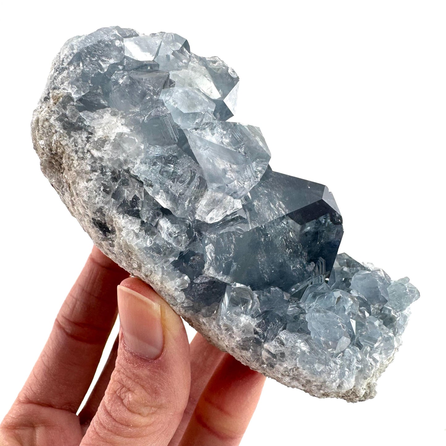 Celestite | natural blue crystal, mineral specimen from Madagascar