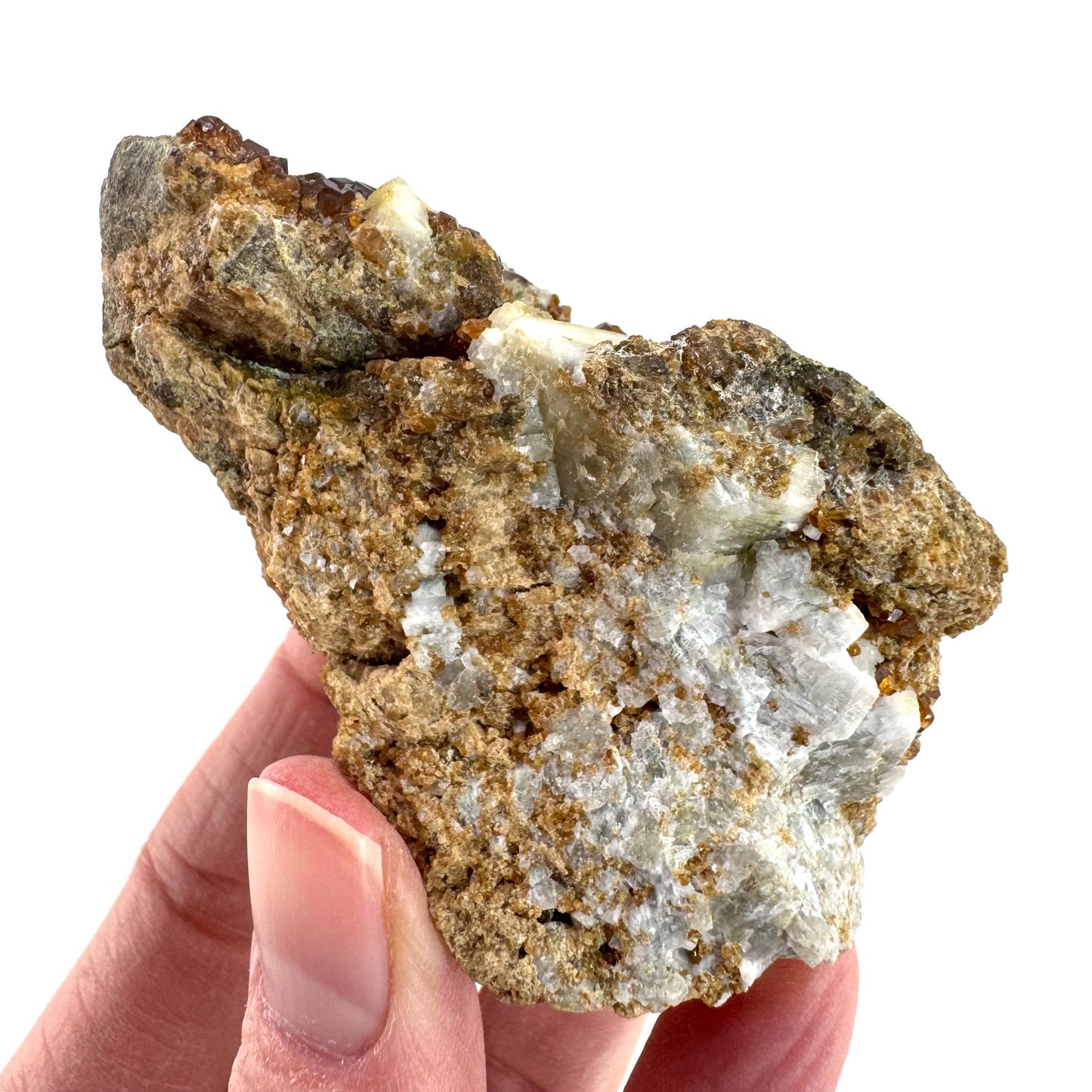 Spessartine Garnet | orange crystal cluster, mineral specimen from Pakistan