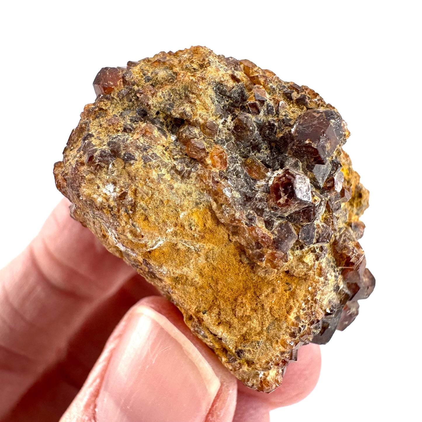 Spessartine Garnet | orange crystal cluster, mineral specimen from Pakistan
