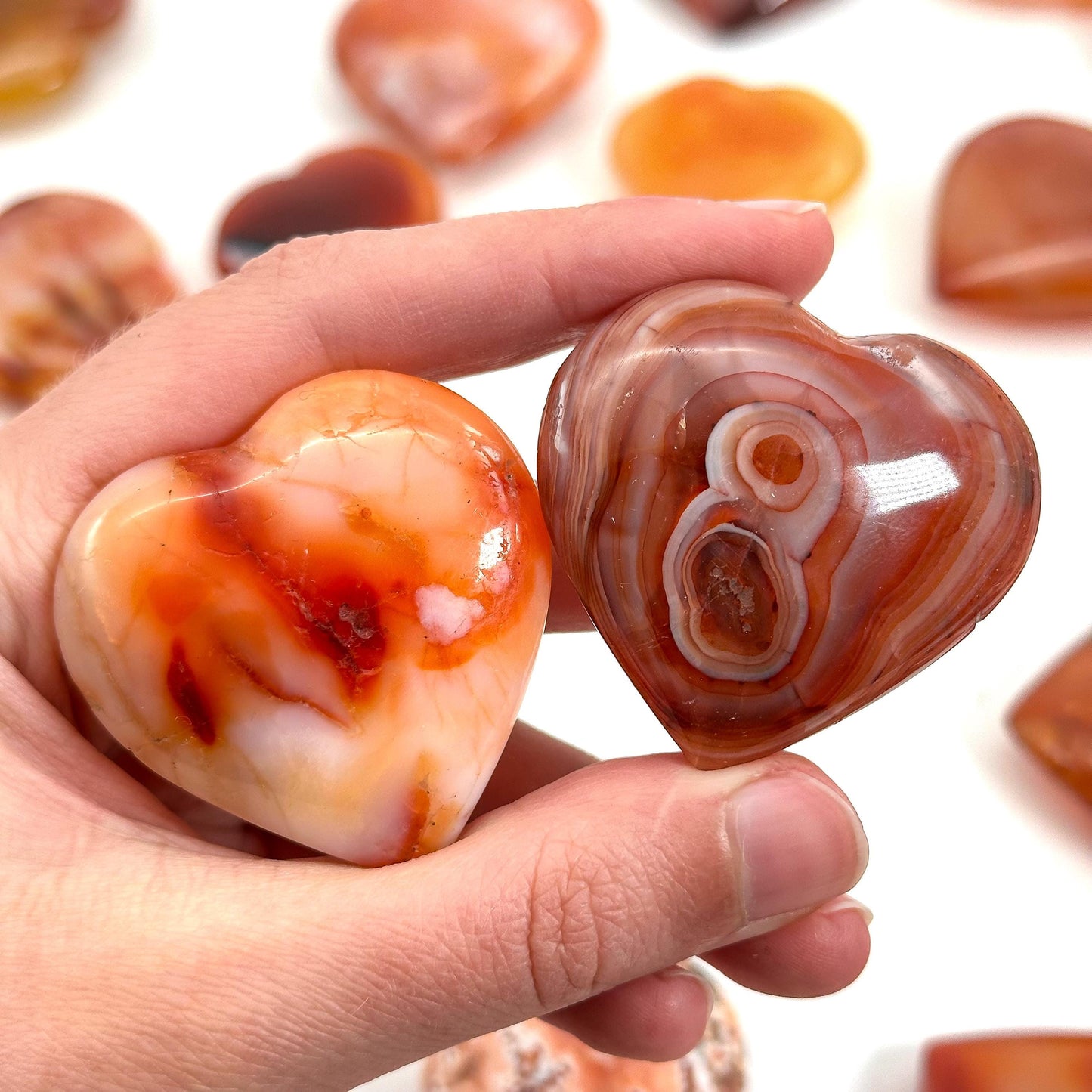 Carnelian Heart | Polished Red & Orange Crystal (Sacral Chakra)