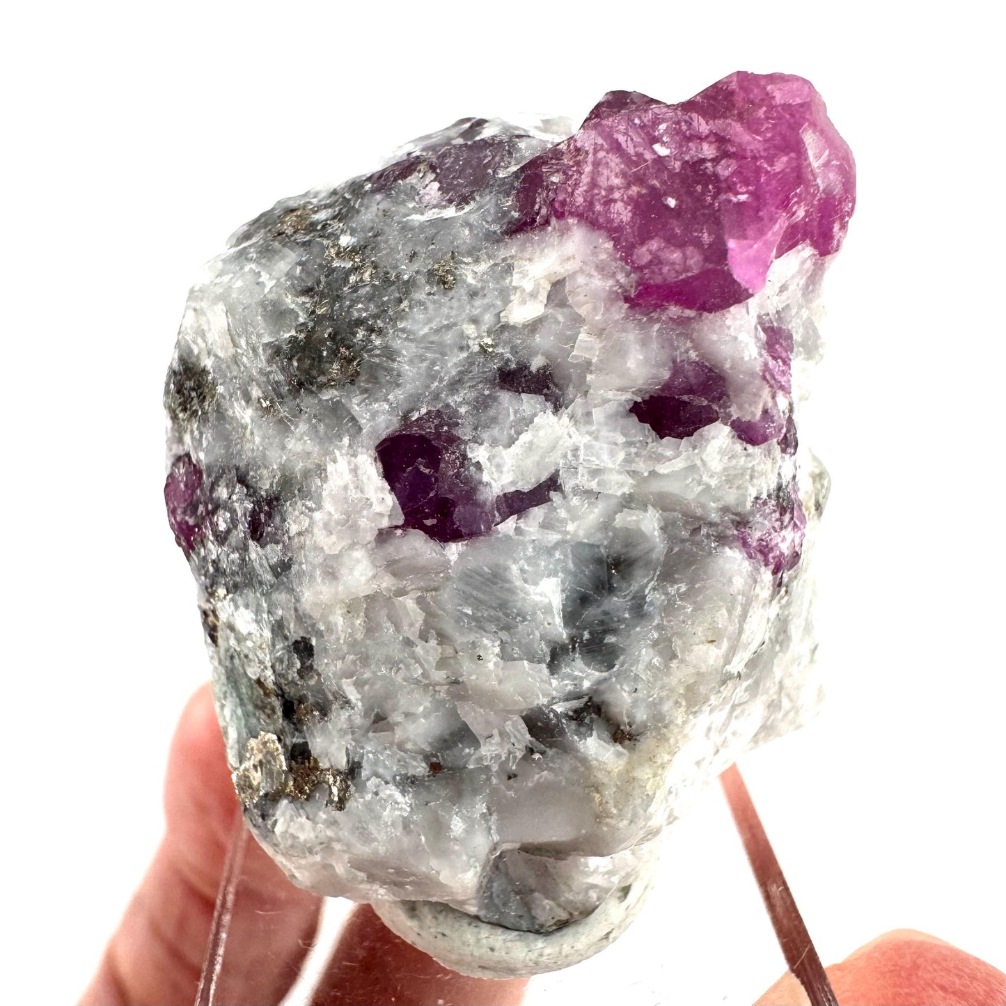 Ruby on Matrix | Natural crystal cluster, UV reactive, raw mineral specimen from Pakistan