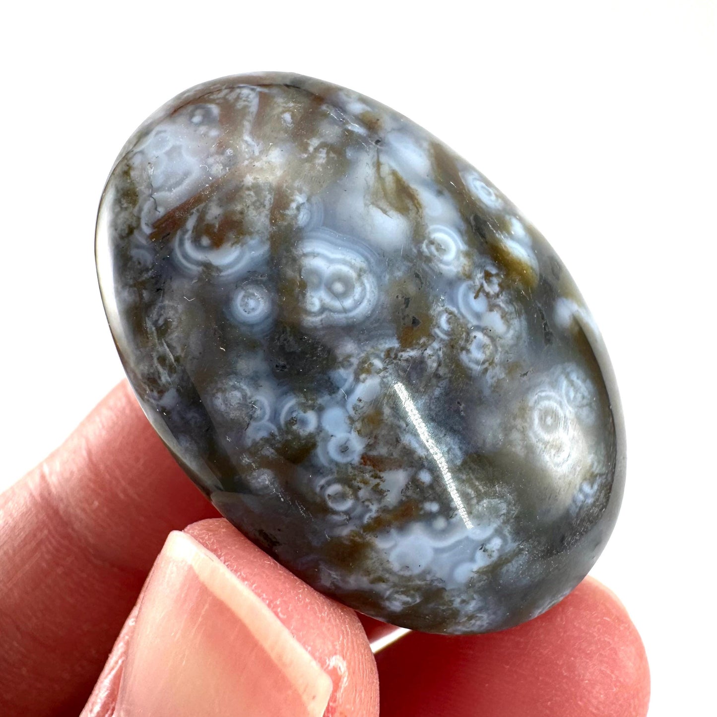 Orbicular Ocean Jasper Cabochon | Natural Gemstone