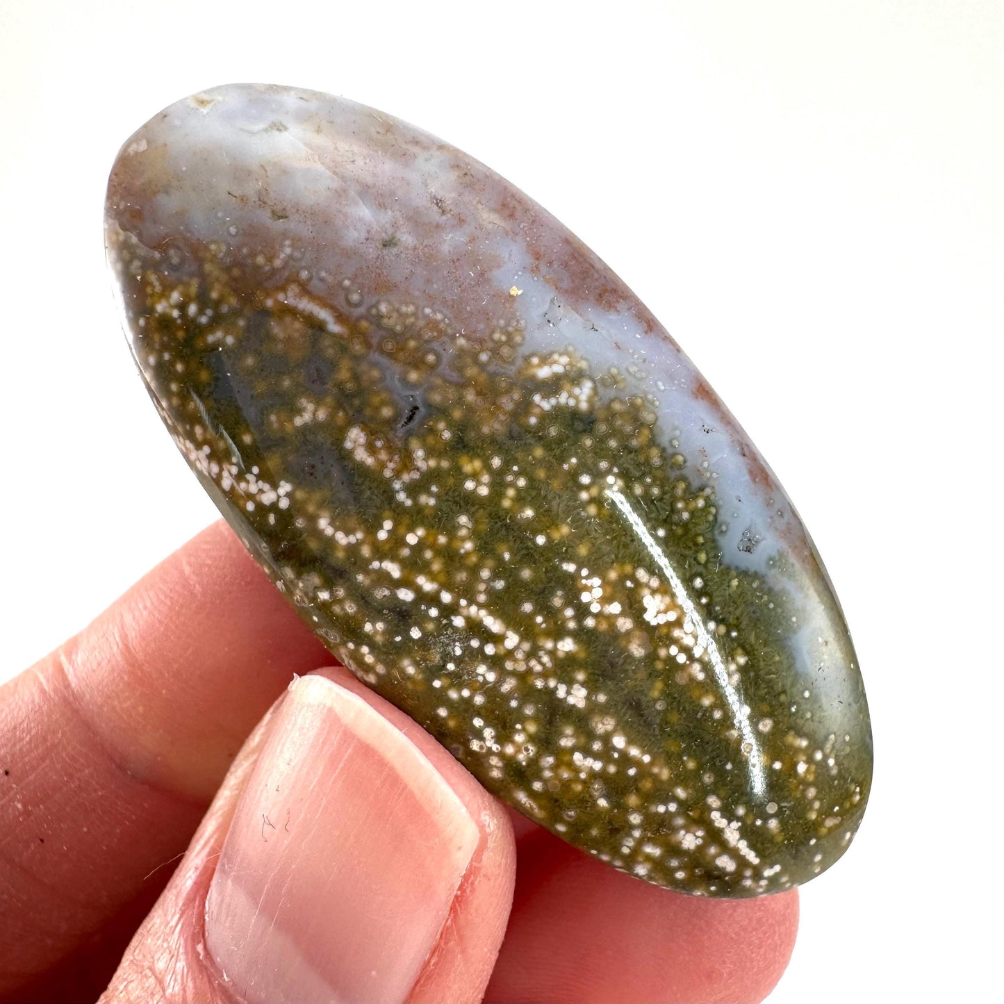 Orbicular Ocean Jasper Cabochon | Natural Gemstone