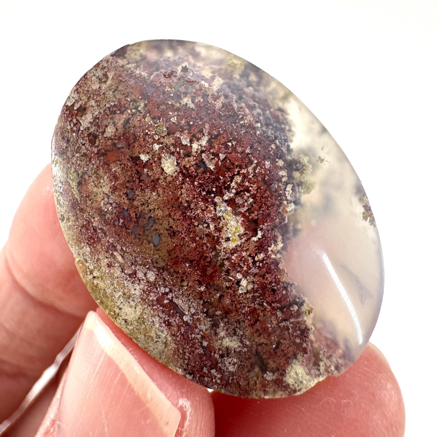 Plume Agate Cabochon | Landscape Picture Gemstone