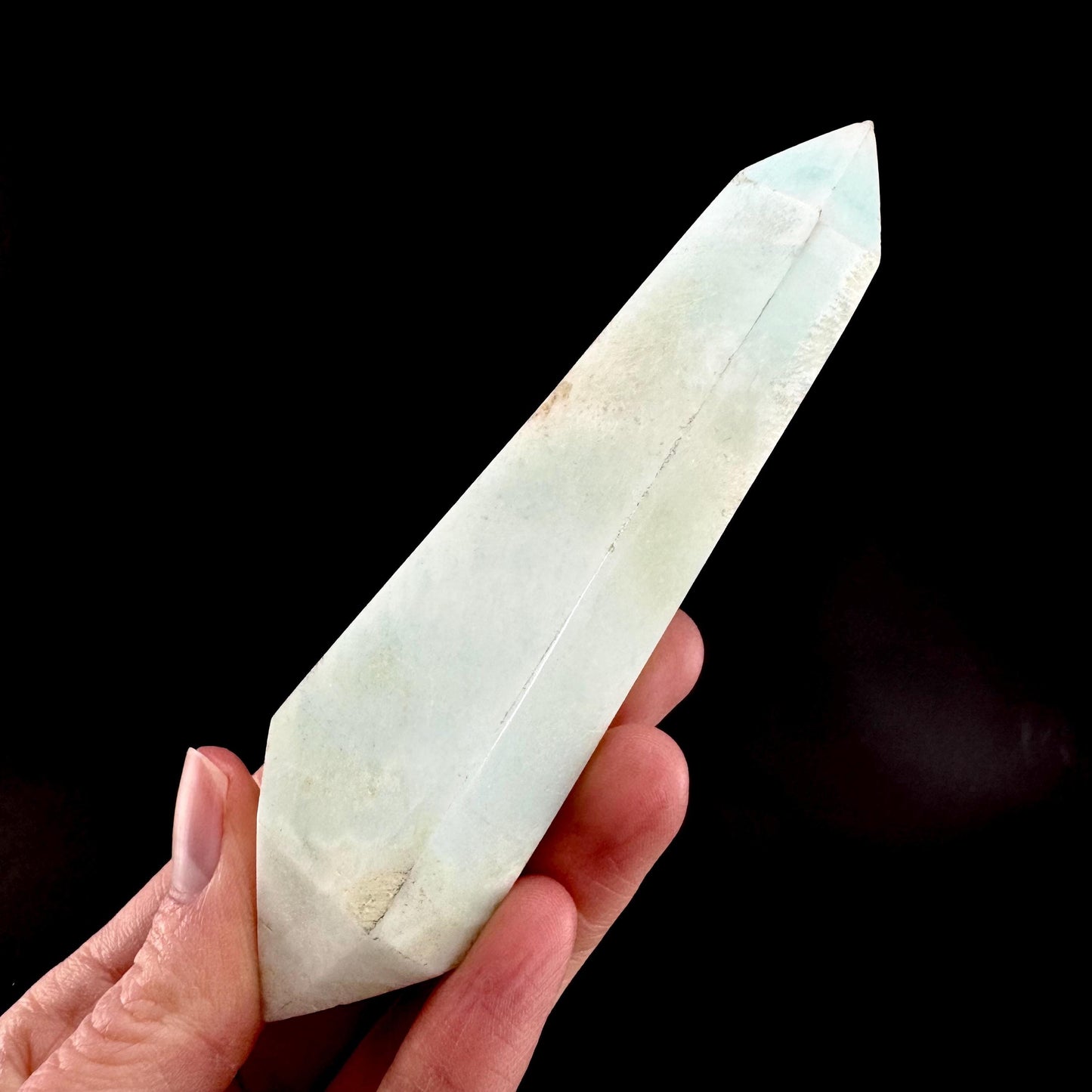 Smithsonite Crystal Point | Polished Blue Tower