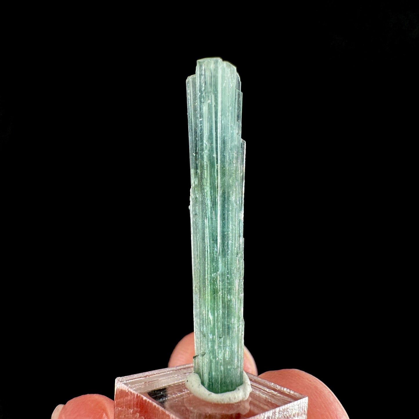 Indicolite Tourmaline Crystal | Natural Blue-Green Mineral Specimen from Pakistan
