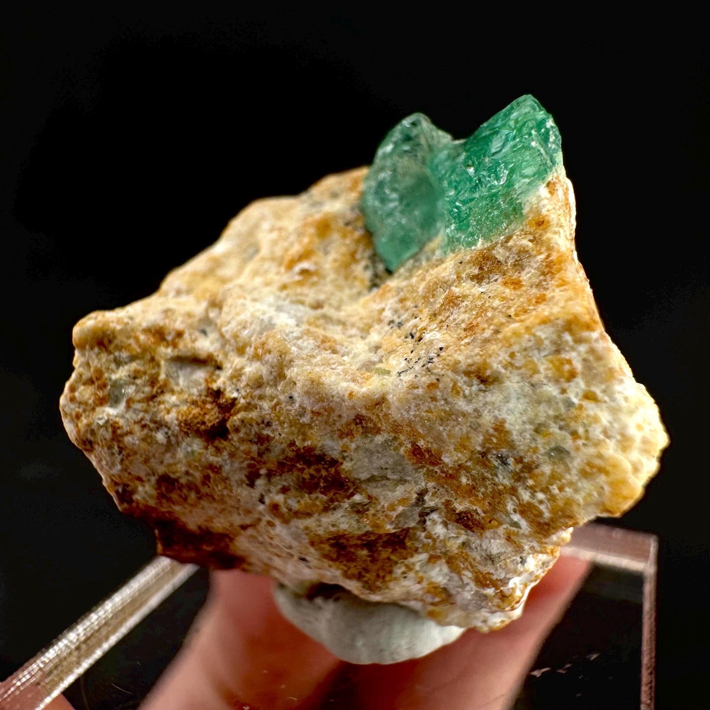 Emerald on Matrix | natural green crystal cluster, raw mineral specimen from Pakistan