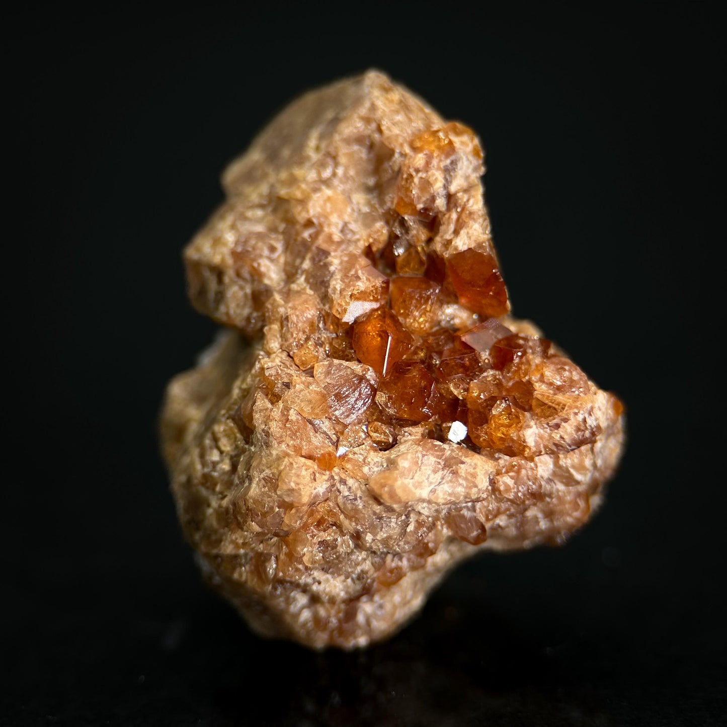 Hessonite Garnet (Conneticut, USA) | orange garnet crystal, mineral specimen
