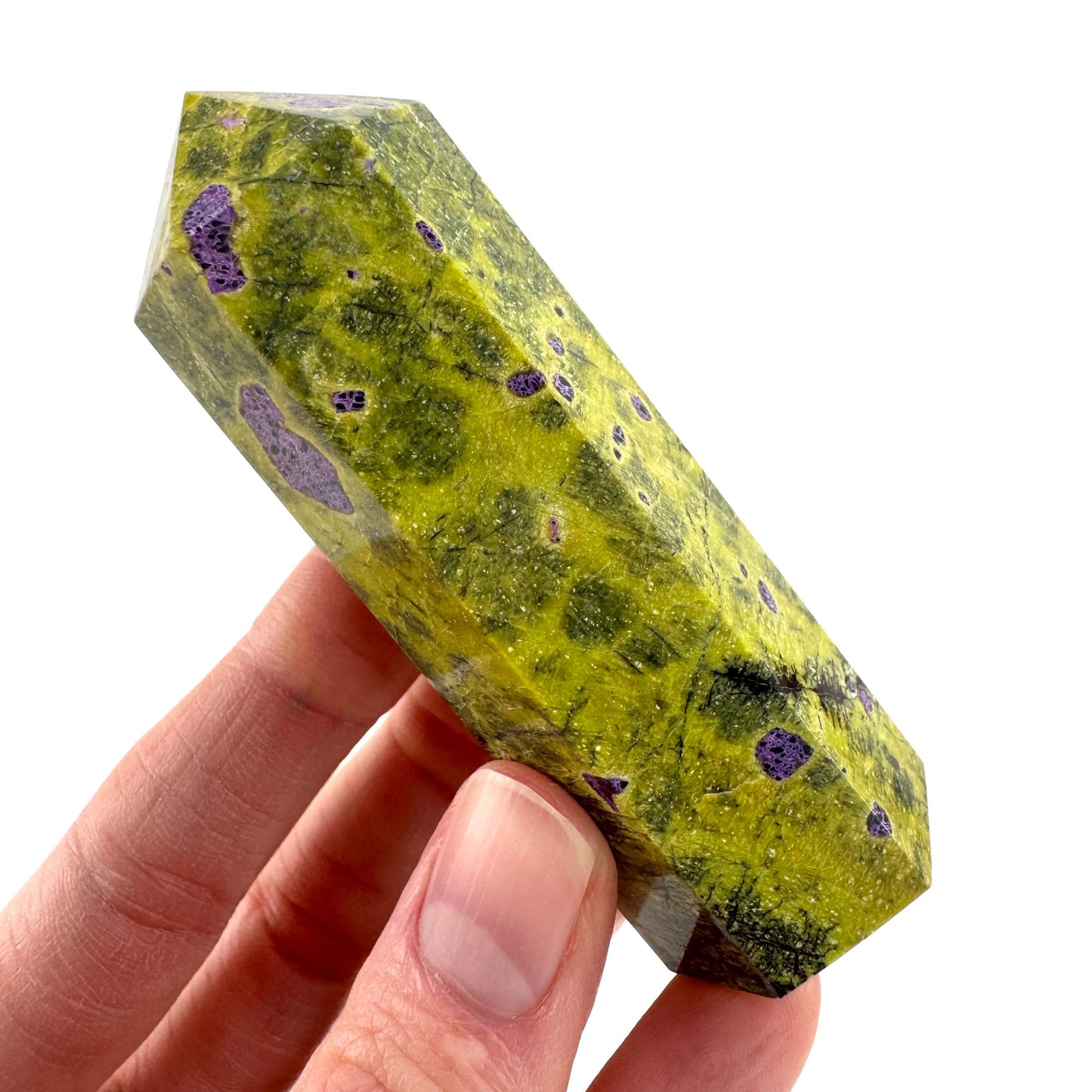 Atlantisite Crystal Point | Stichtite in Serpentine from Tasmania