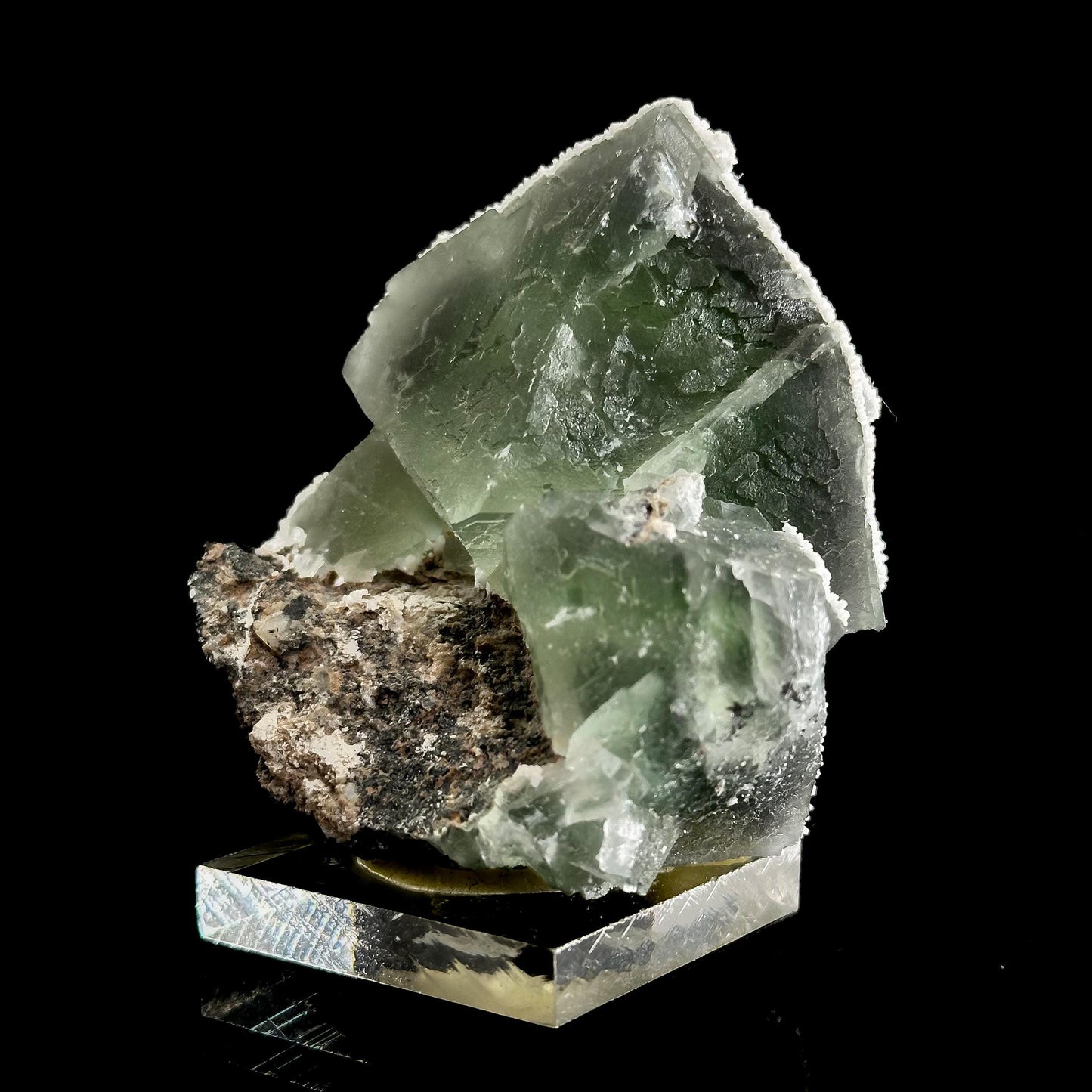 Fluorite | natural green crystal cluster, mineral specimen from China
