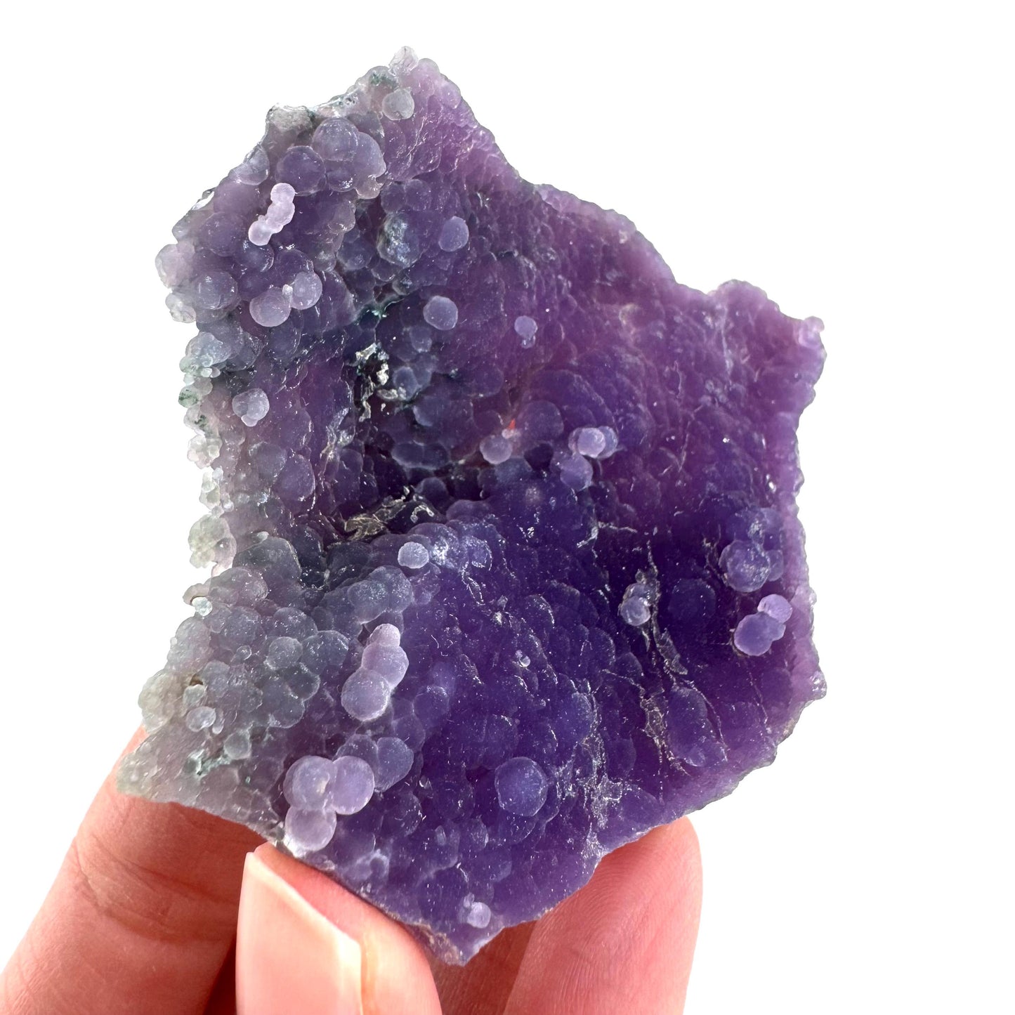 Grape Agate | botryoidal crystal cluster, purple mineral specimen from Indonesia
