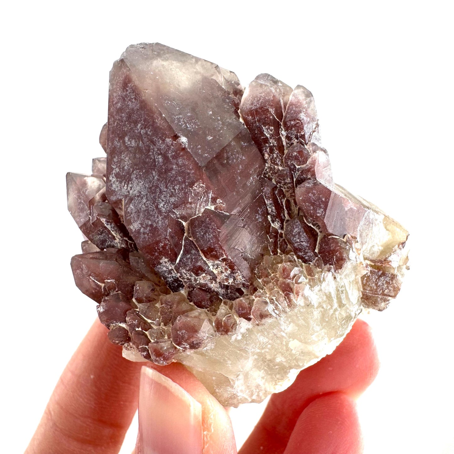 Red Hematite Quartz Crystal | Phantom Fire Quartz, mineral specimen from Zimbabwe