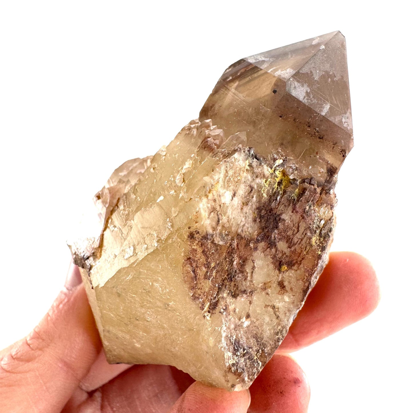 Red Hematite Quartz Crystal | Phantom Fire Quartz, mineral specimen from Zimbabwe