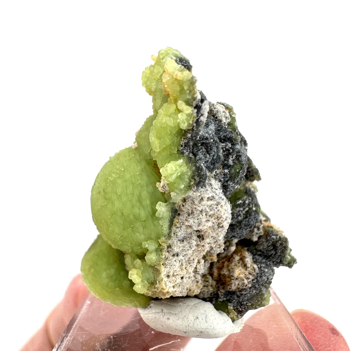 Wavellite (Arkansas, USA) | green crystal cluster, mineral specimen