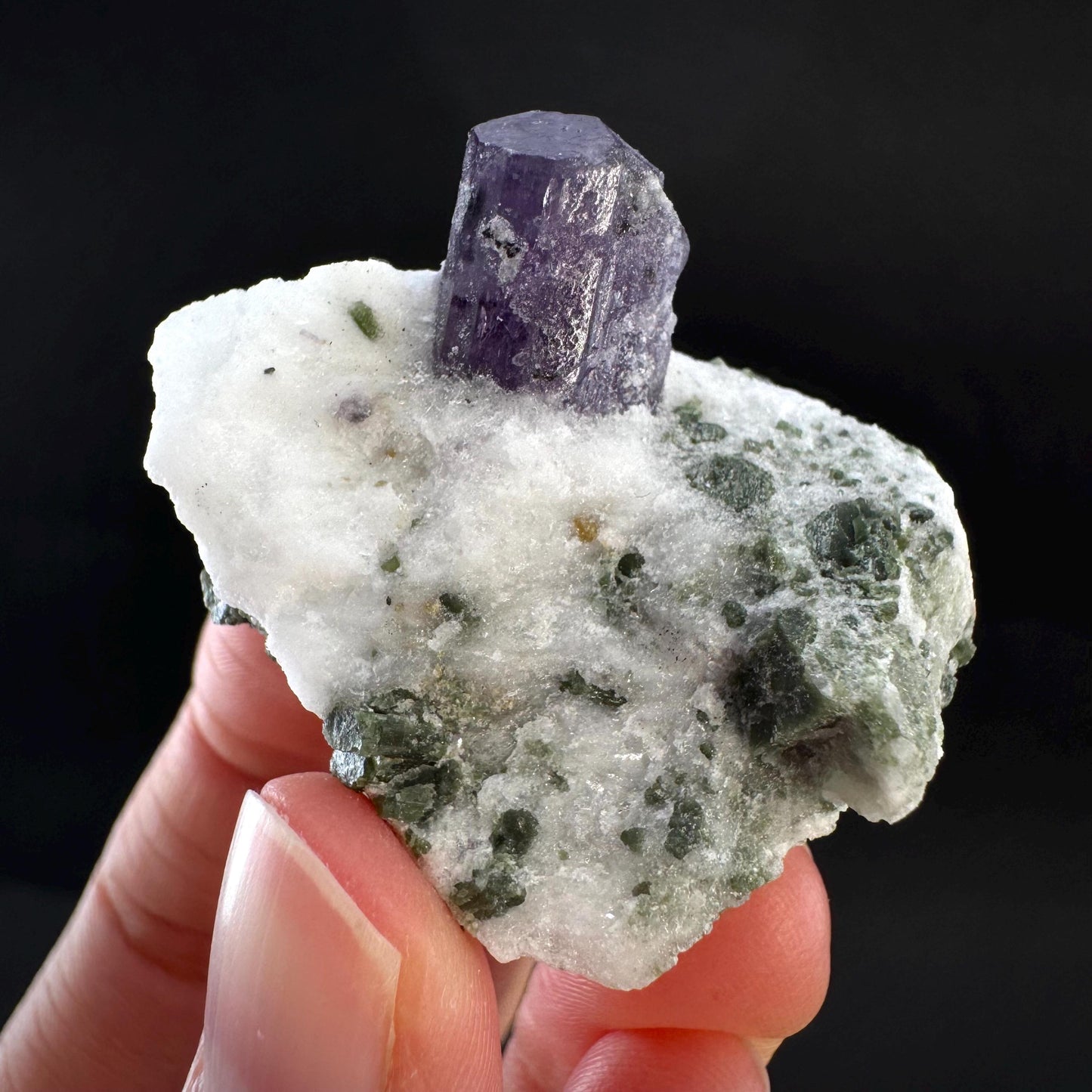 Scapolite on Matrix | Purple Crystal, Mineral Specimen from Afghanistan