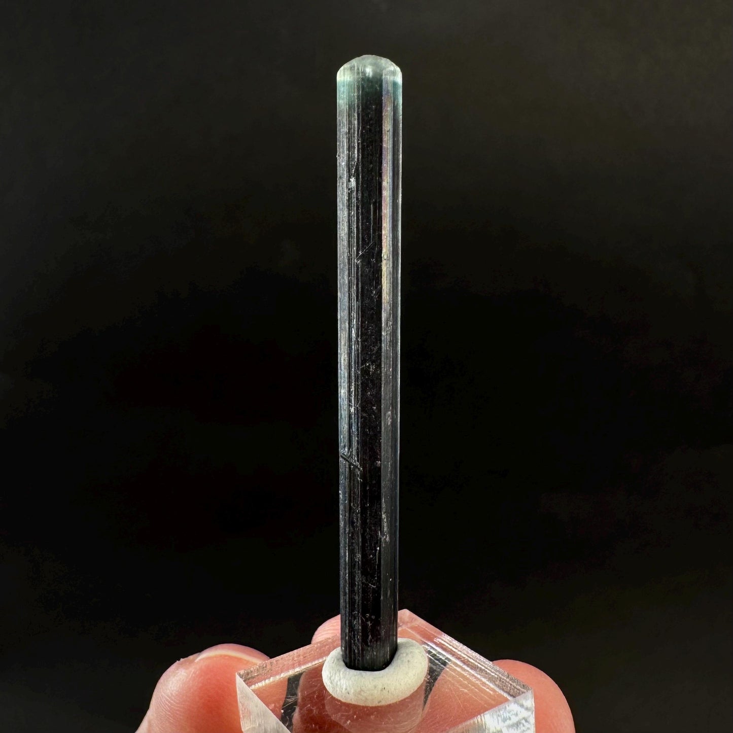 Indicolite Tourmaline Crystal | Natural Blue-Green Mineral Specimen from Pakistan