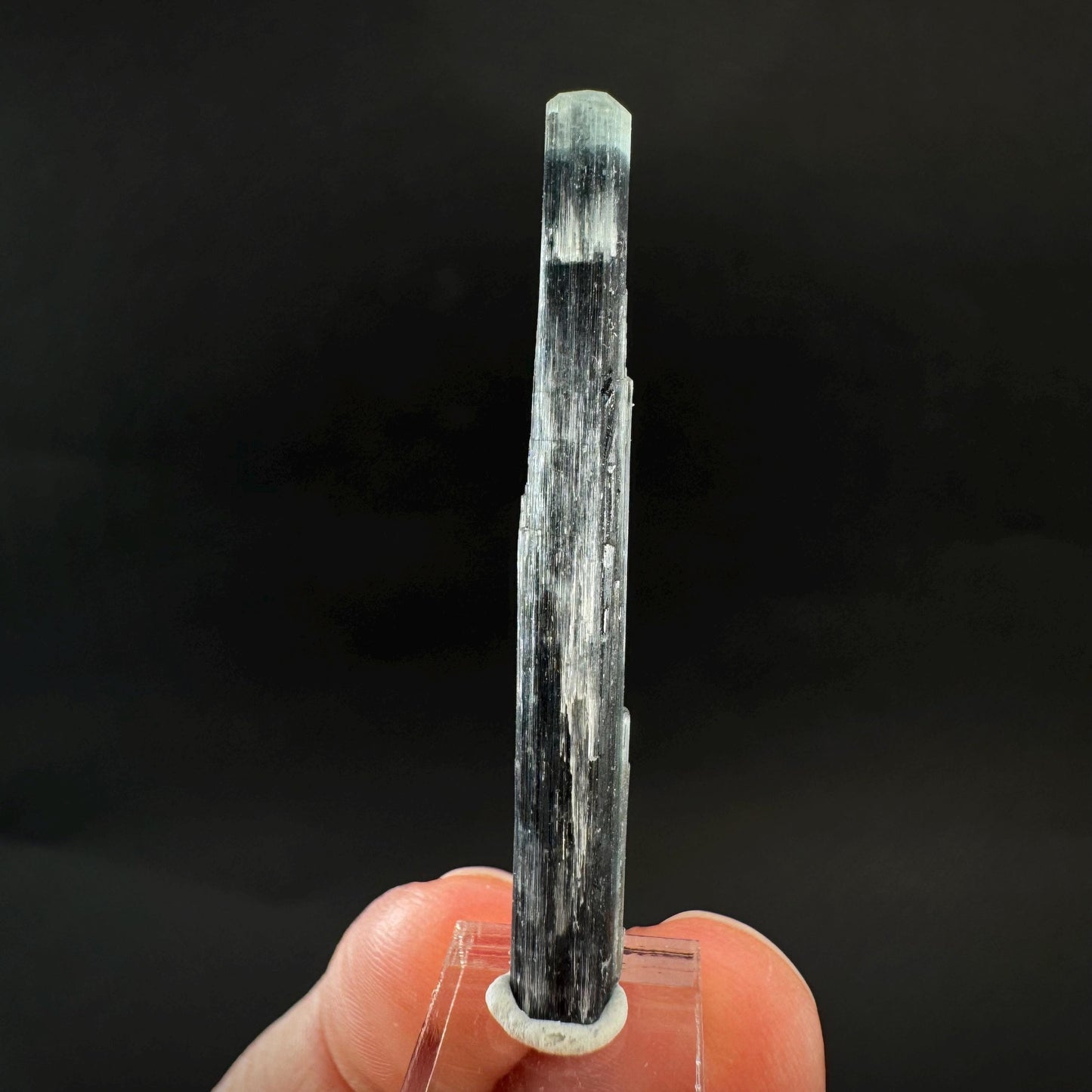 Indicolite Tourmaline Crystal | Natural Blue-Green Mineral Specimen from Pakistan