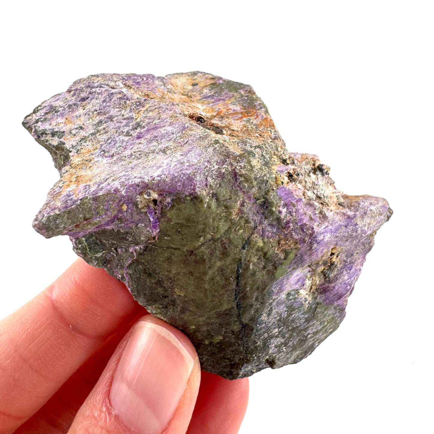 Stichtite | purple stichtite with serpentine, mineral specimen from South Africa