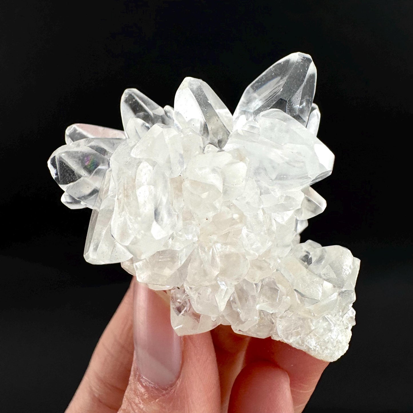 Ice Calcite | clear crystal cluster, raw natural mineral specimen