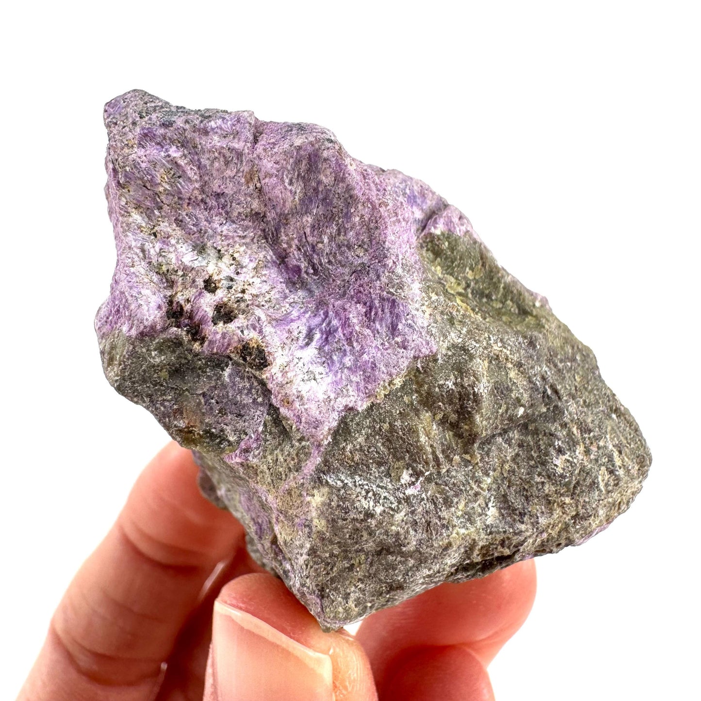 Stichtite | purple stichtite with serpentine, mineral specimen from South Africa