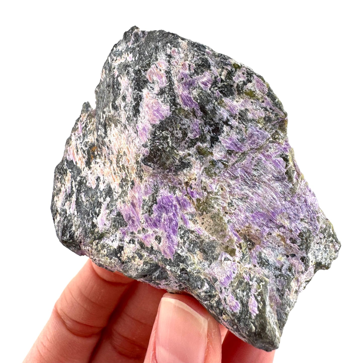 Stichtite | purple stichtite with serpentine, mineral specimen from South Africa