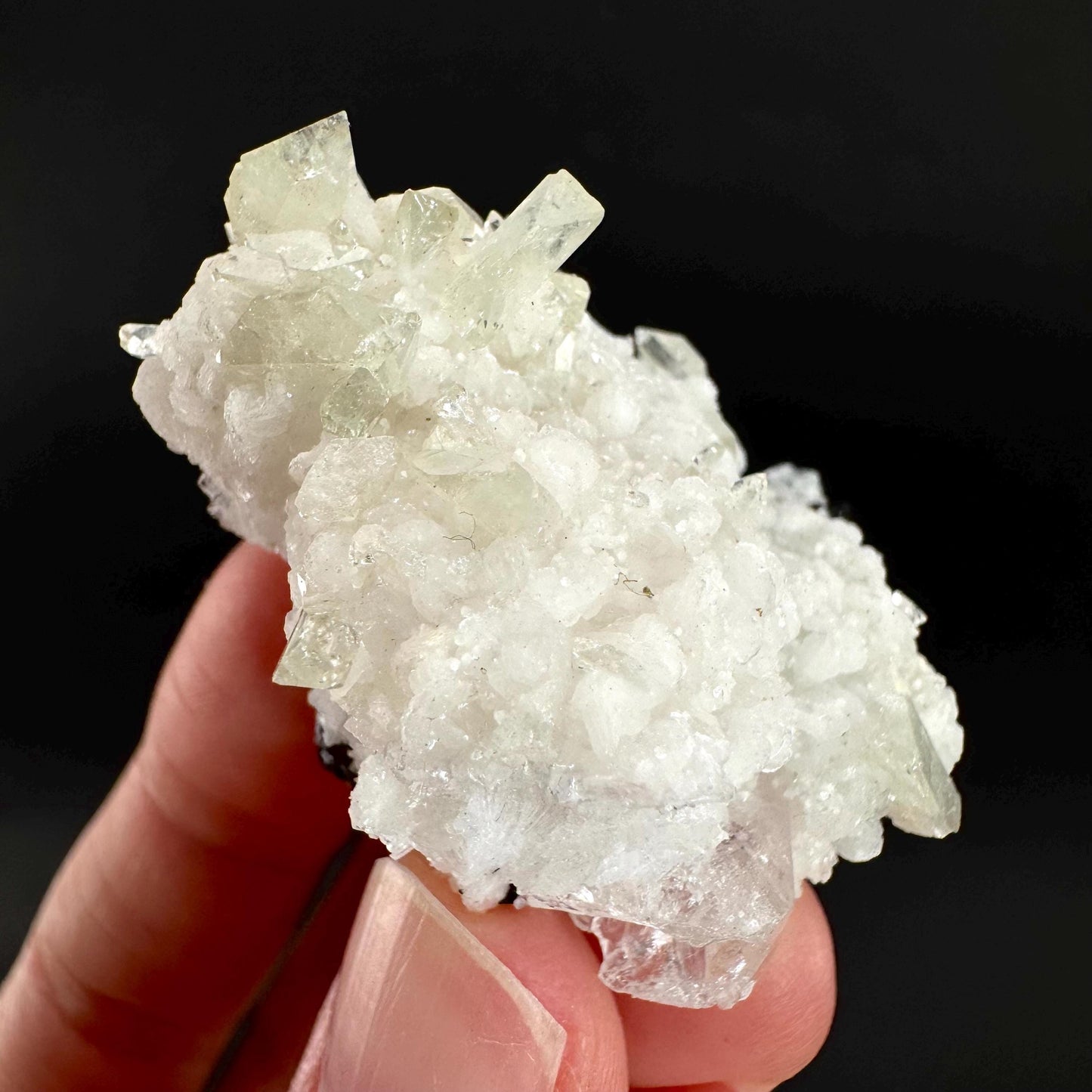 Herderite with Quartz on Albite | light green crystal, rare mineral specimen from Pakistan