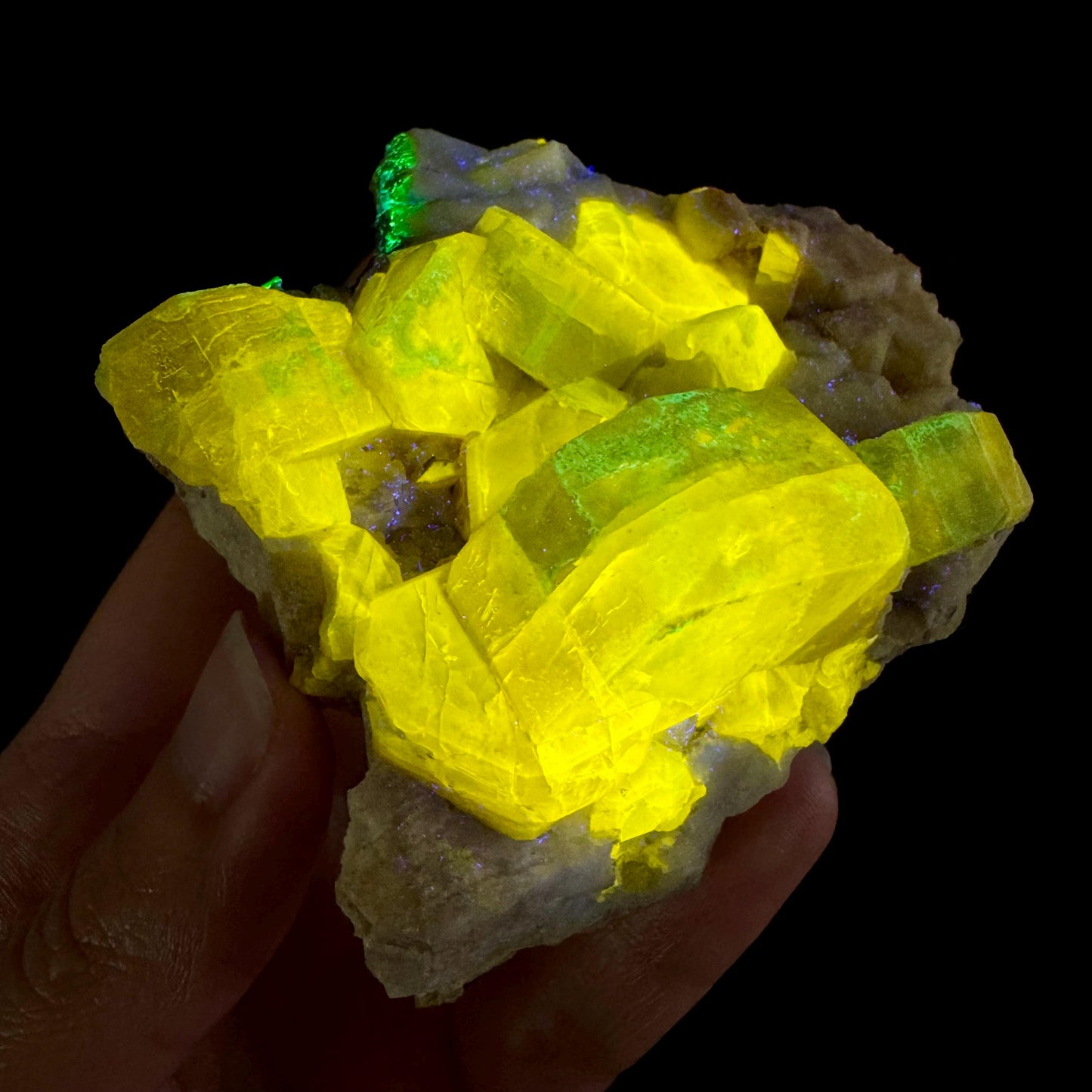 Pink Fluorapatite on Albite | UV reactive crystal, rare mineral specimen from Pakistan