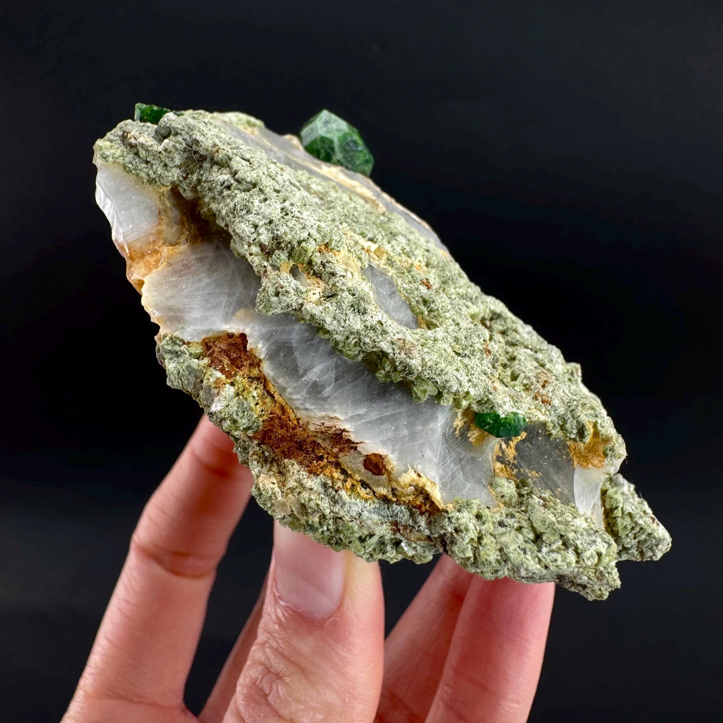 Demantoid Garnet on Matrix | Green Crystal, Rare Mineral Specimen