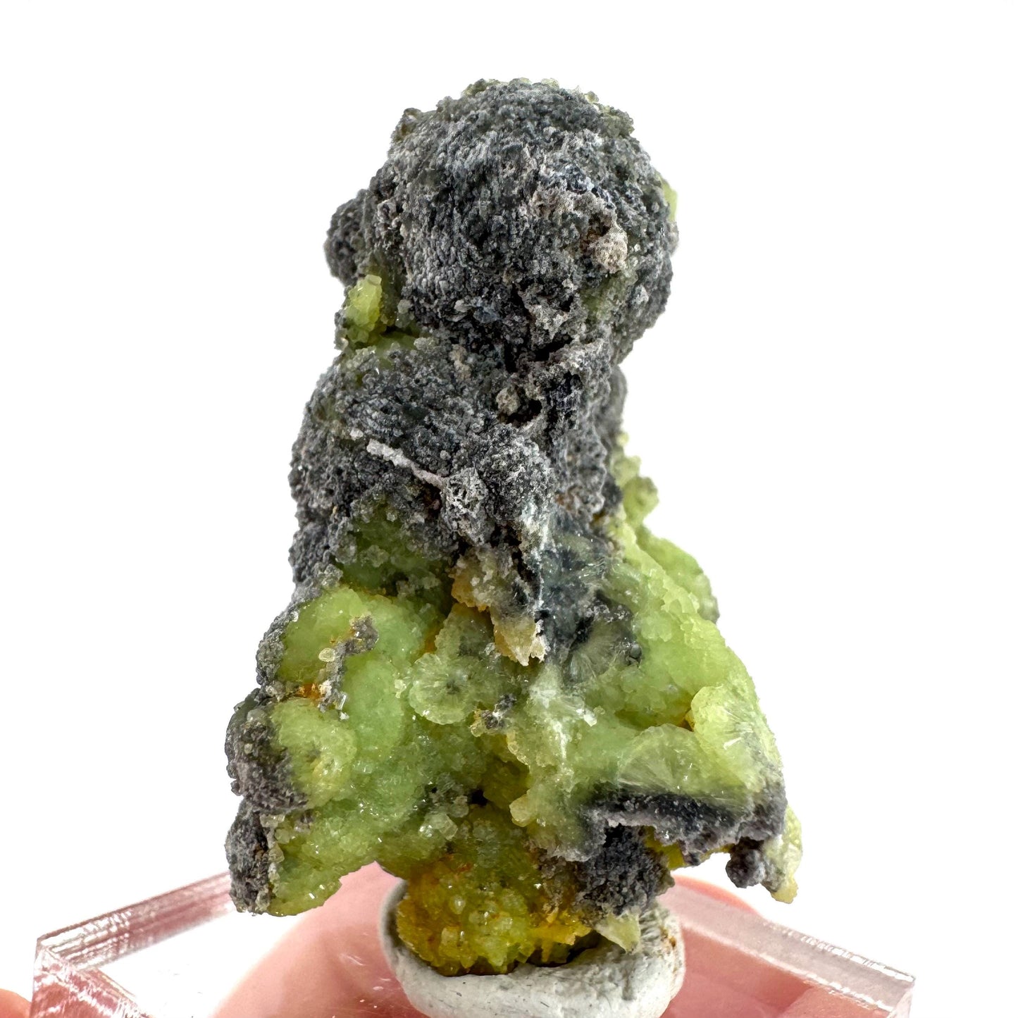 Wavellite (Arkansas, USA) | green crystal cluster, mineral specimen