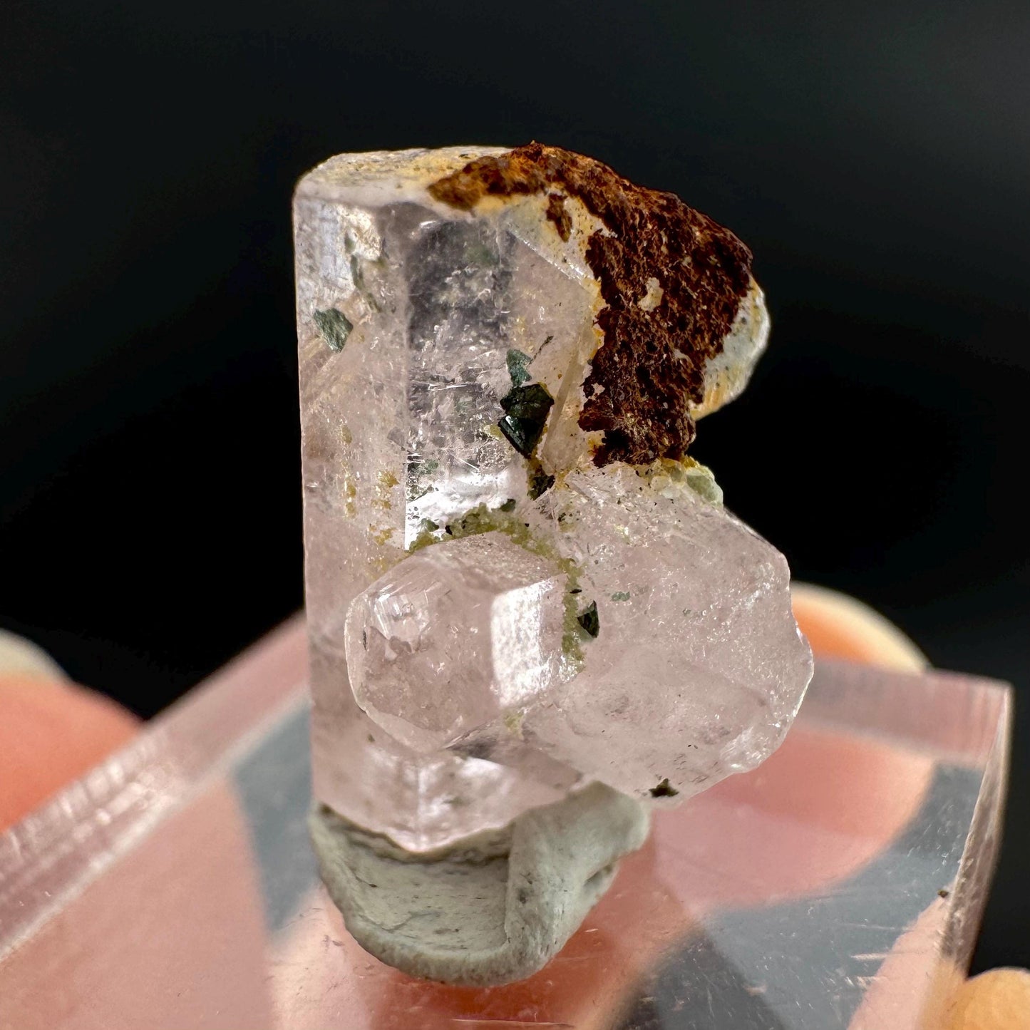 Pink Fluorapatite Crystal | UV reactive Mineral Specimen from Pakistan