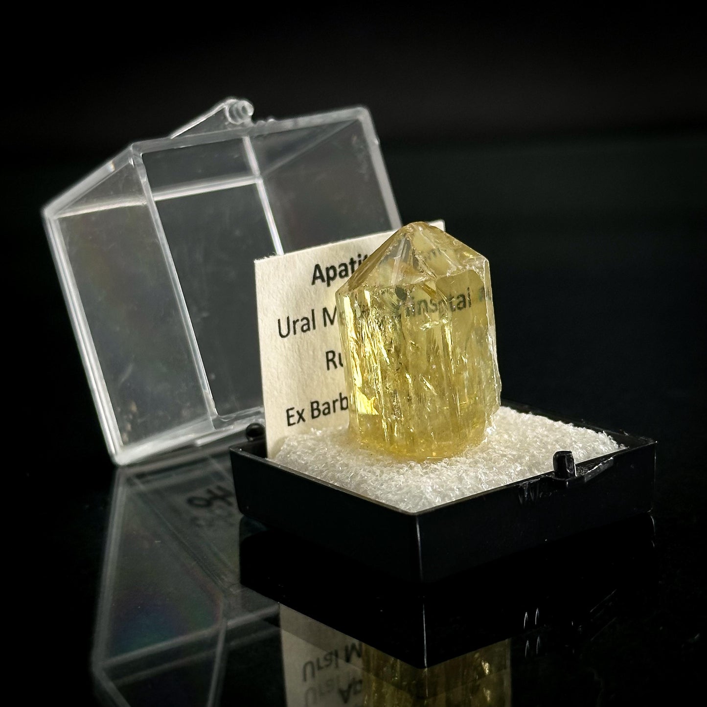 Apatite | large yellow crystal, mineral specimen from Ural Mountains