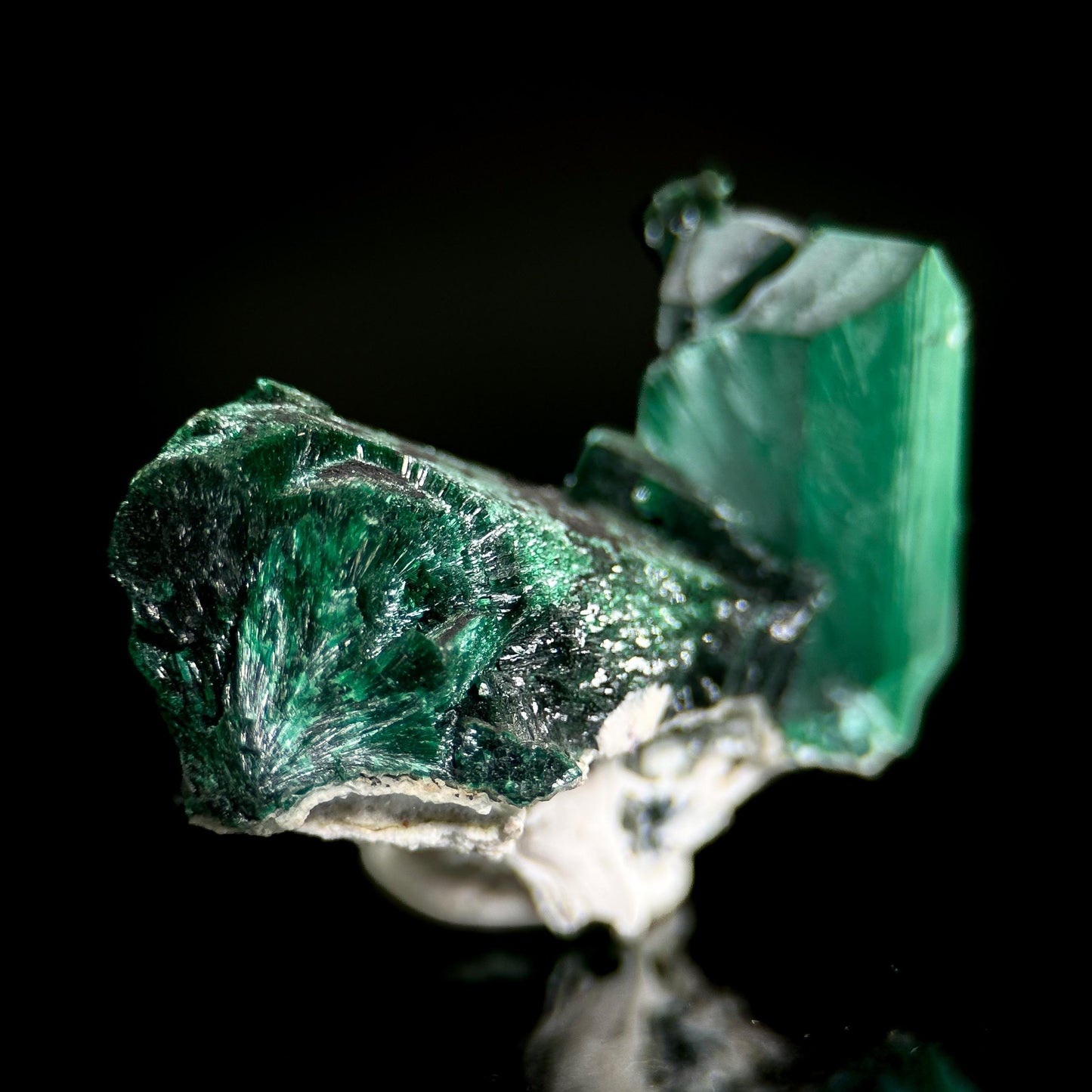 Malachite Pseudomorph after Azurite | rare green crystal, mineral specimen from Tsumeb Mine, Namibia