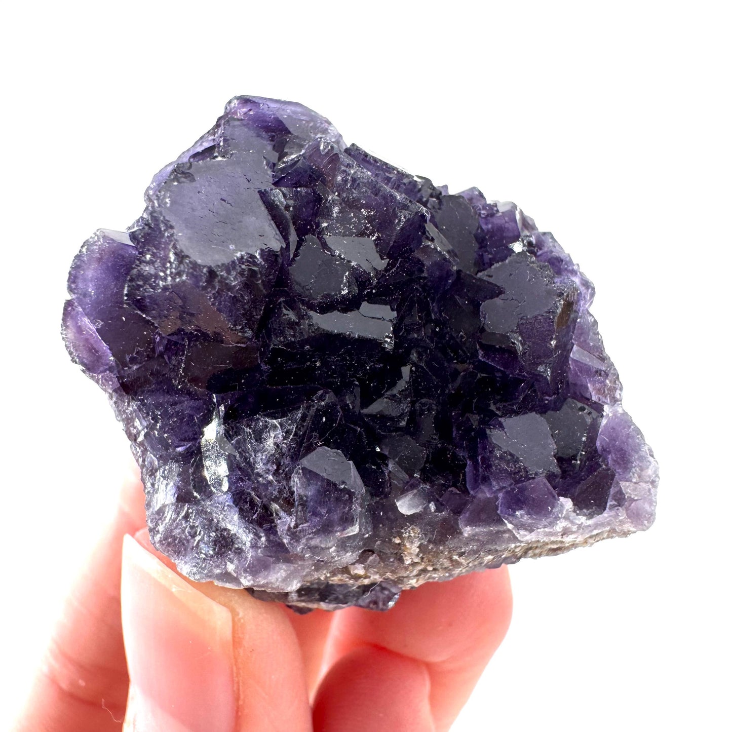 Okorusu Fluorite | purple crystal cluster, mineral specimen from Namibia