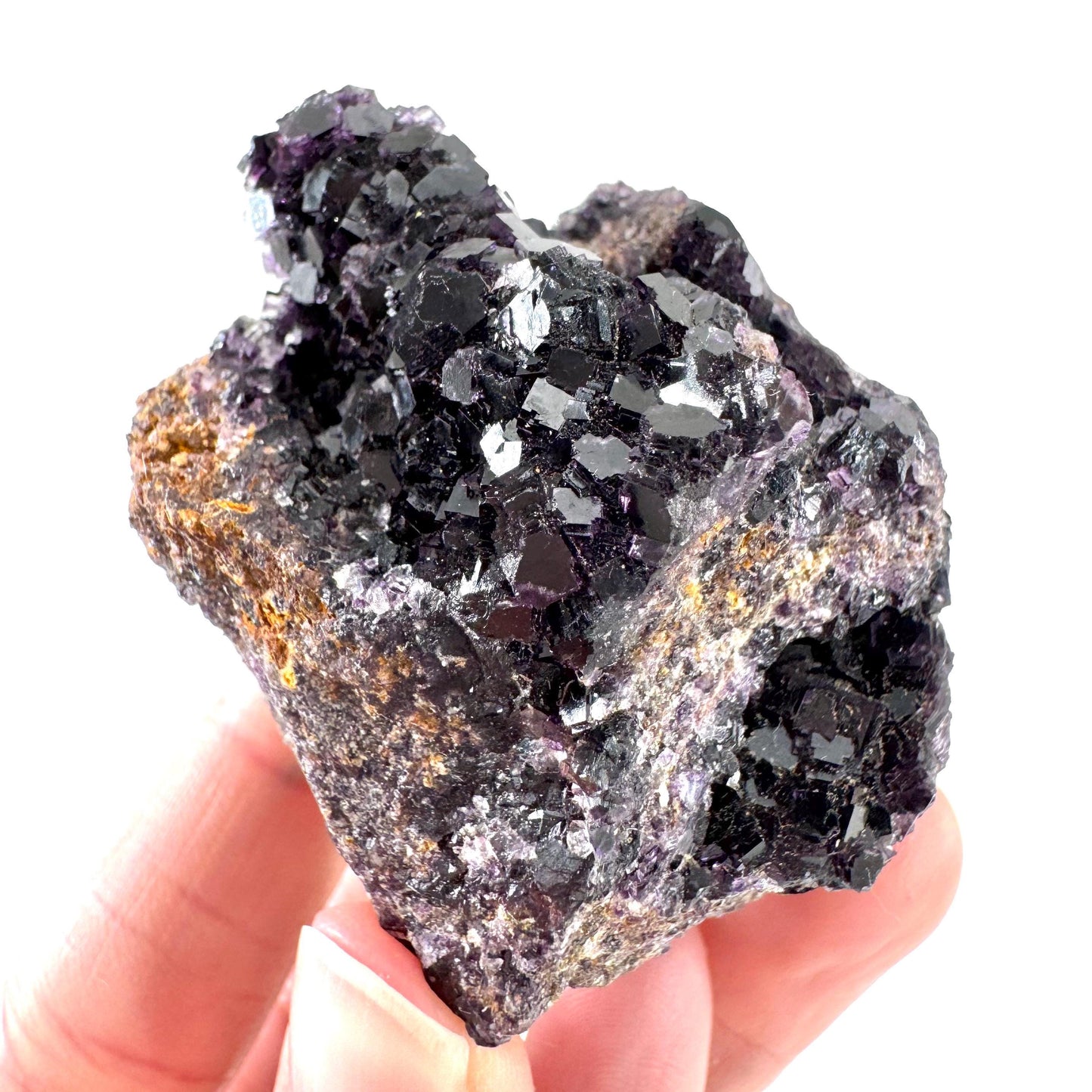 Okorusu Fluorite | purple crystal cluster, mineral specimen from Namibia