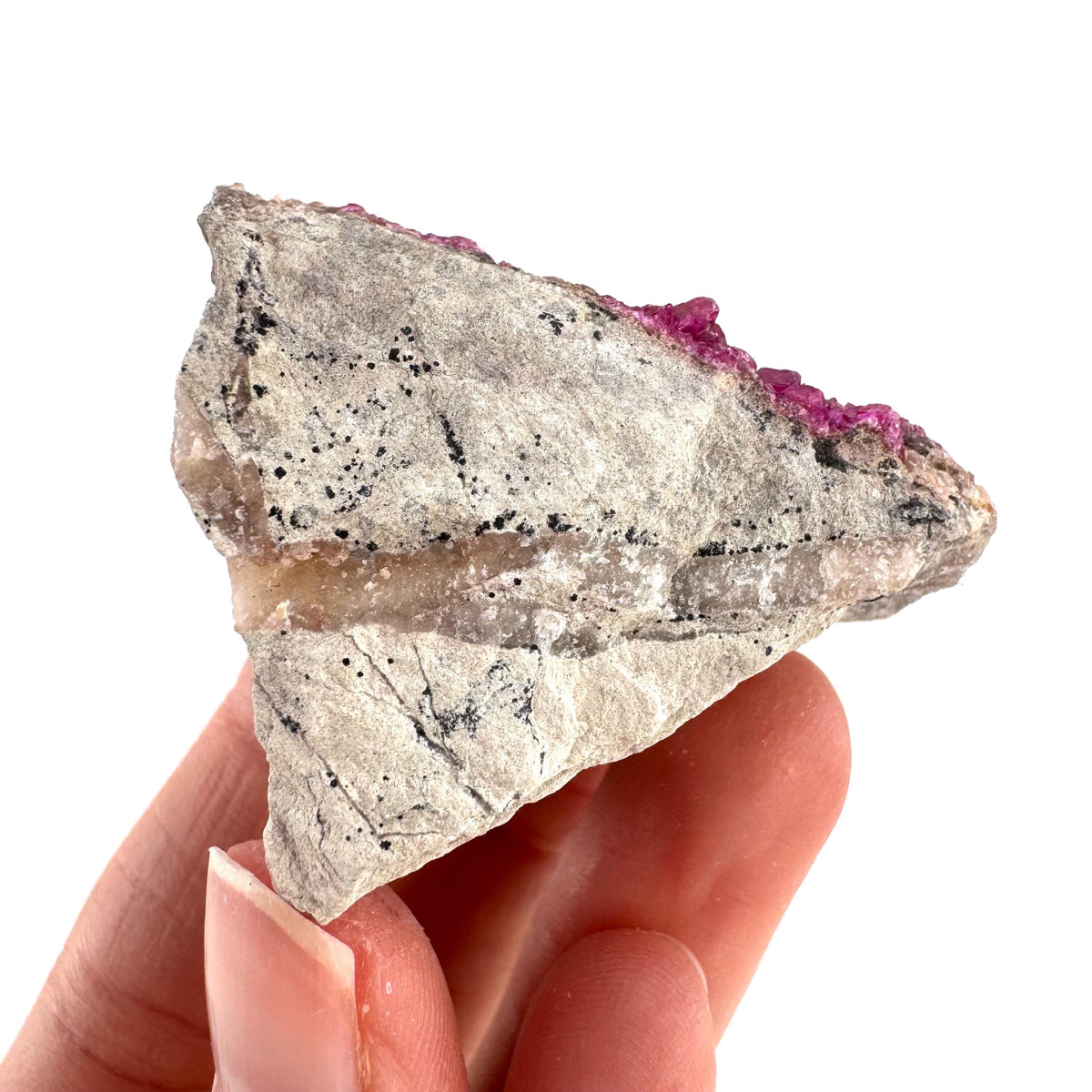 Cobaltoan Calcite | natural pink crystal cluster, mineral specimen