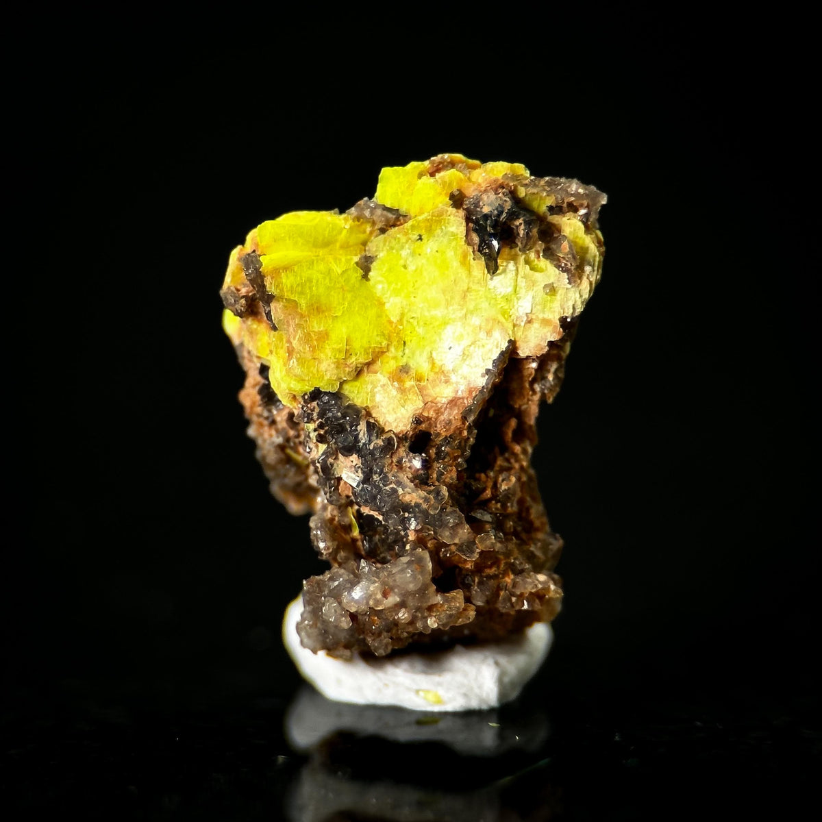 Uranocircite | fluorescent UV reactive crystal, rare mineral specimen from Germany