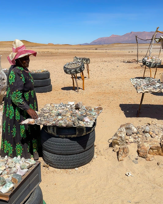 Desert overlanding in search of Namibia's diverse mineral species