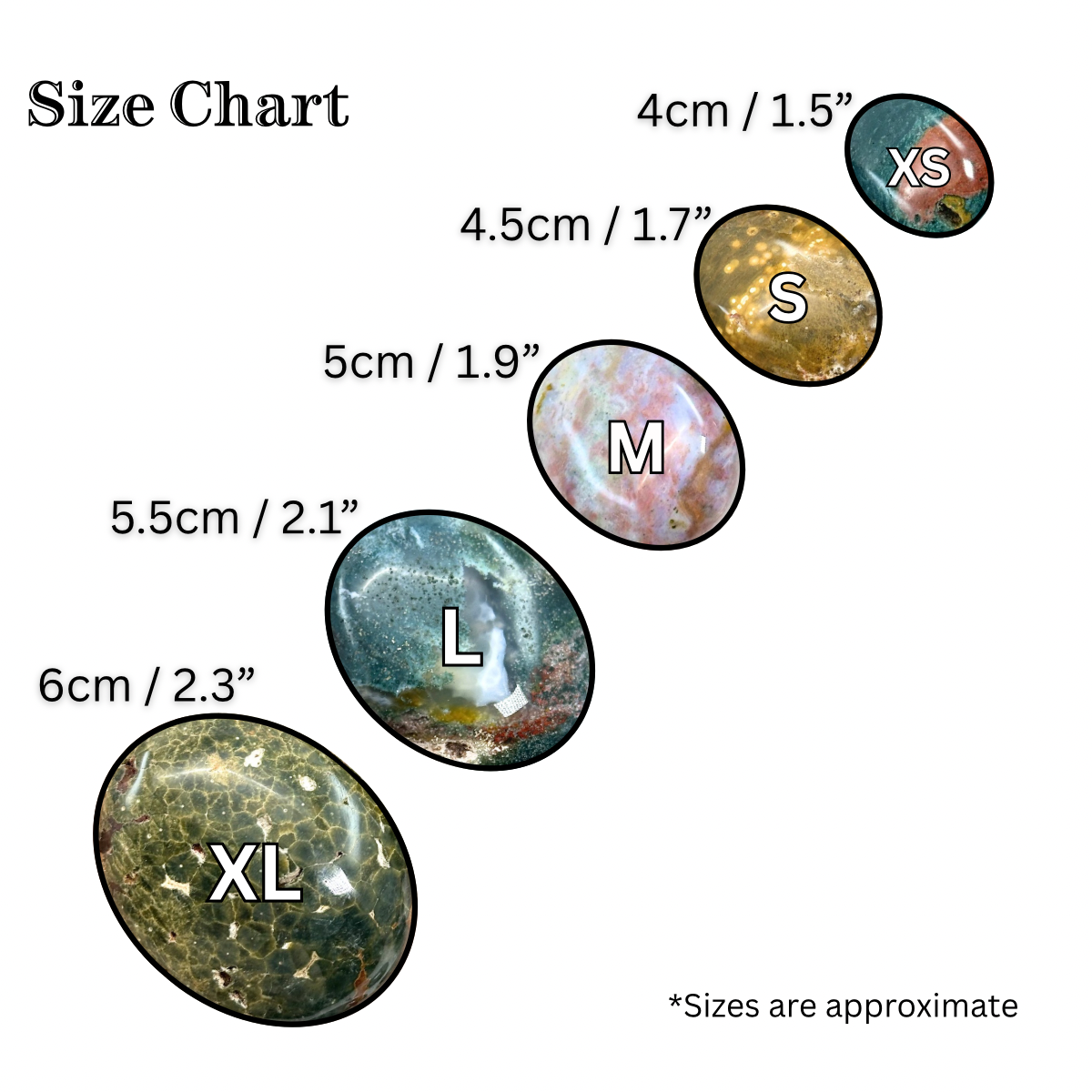 Ocean Jasper Palm Stone | Polished Orbicular Crystal Worry Stone (Solar Plexus Chakra)