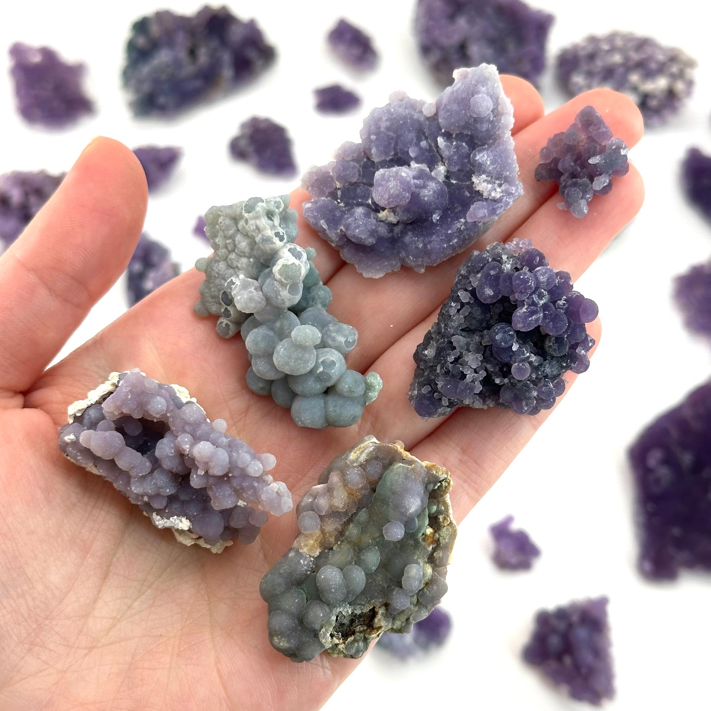 ONE Grape Amethyst Cluster (Indonesia) | mini grape agate, raw grape agate, grape agate crystal, purple grape agate