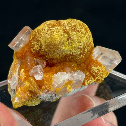 Barite on Orpiment (Peru) | mineral specimen