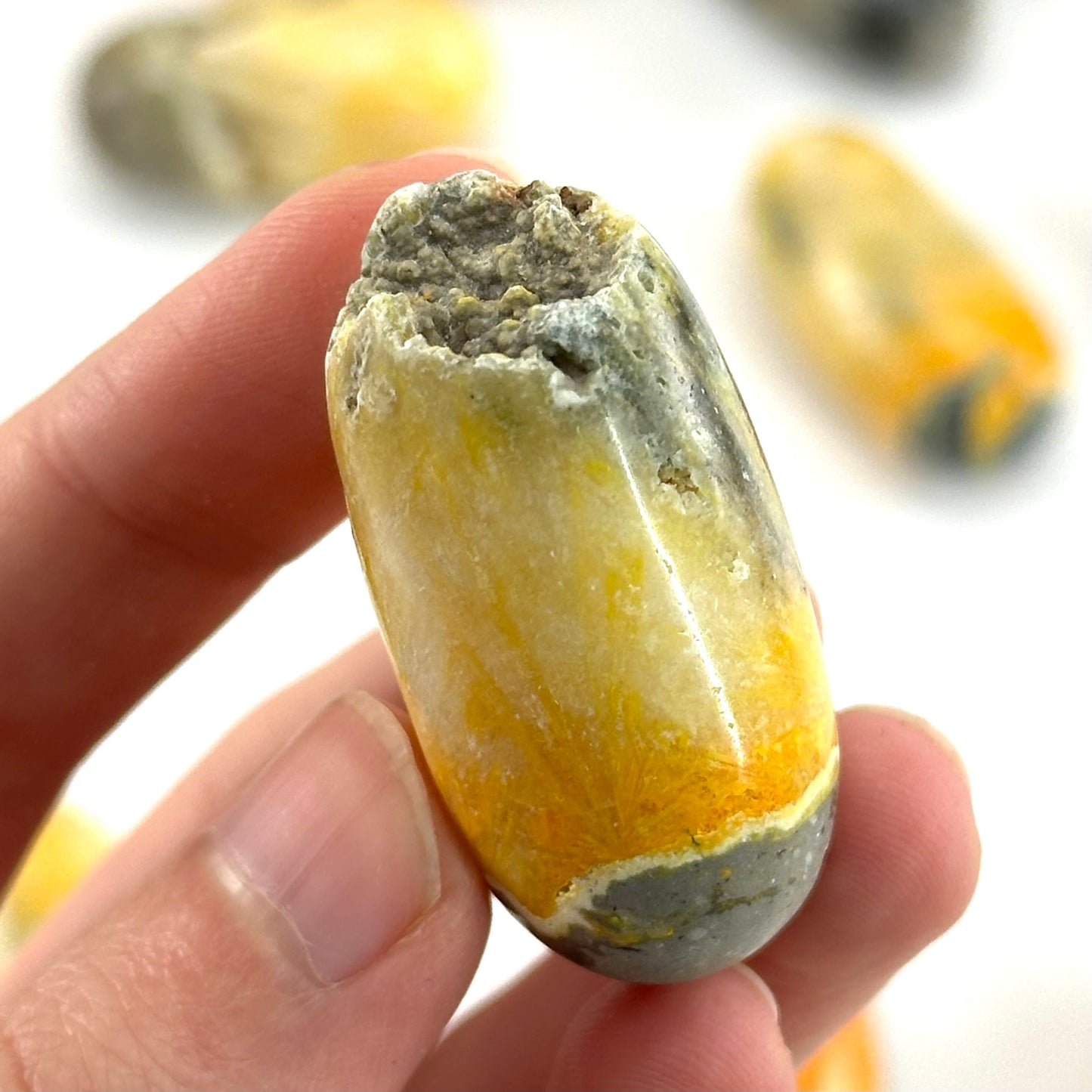 ONE Polished Bumblebee Jasper, bumblebee jasper tumble, tumbled stones