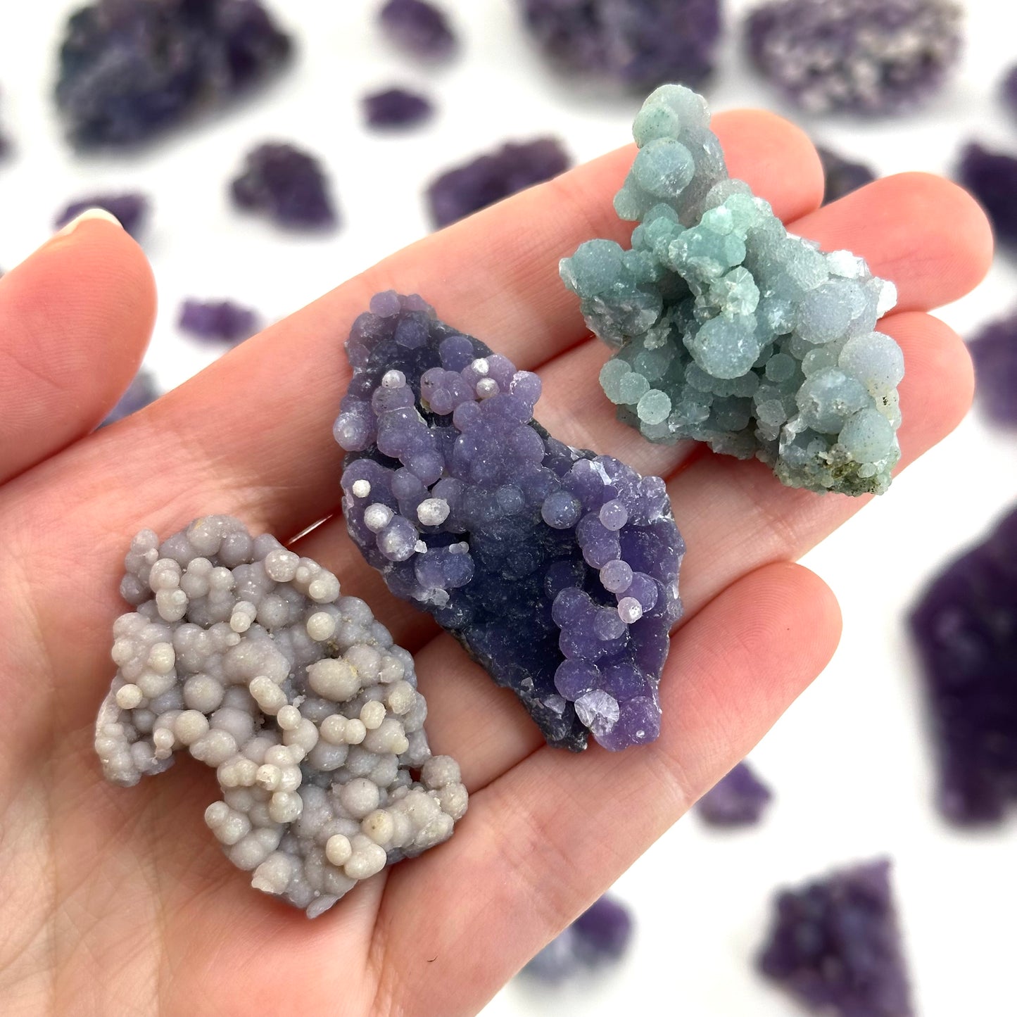 ONE Grape Amethyst Cluster (Indonesia) | mini grape agate, raw grape agate, grape agate crystal, purple grape agate