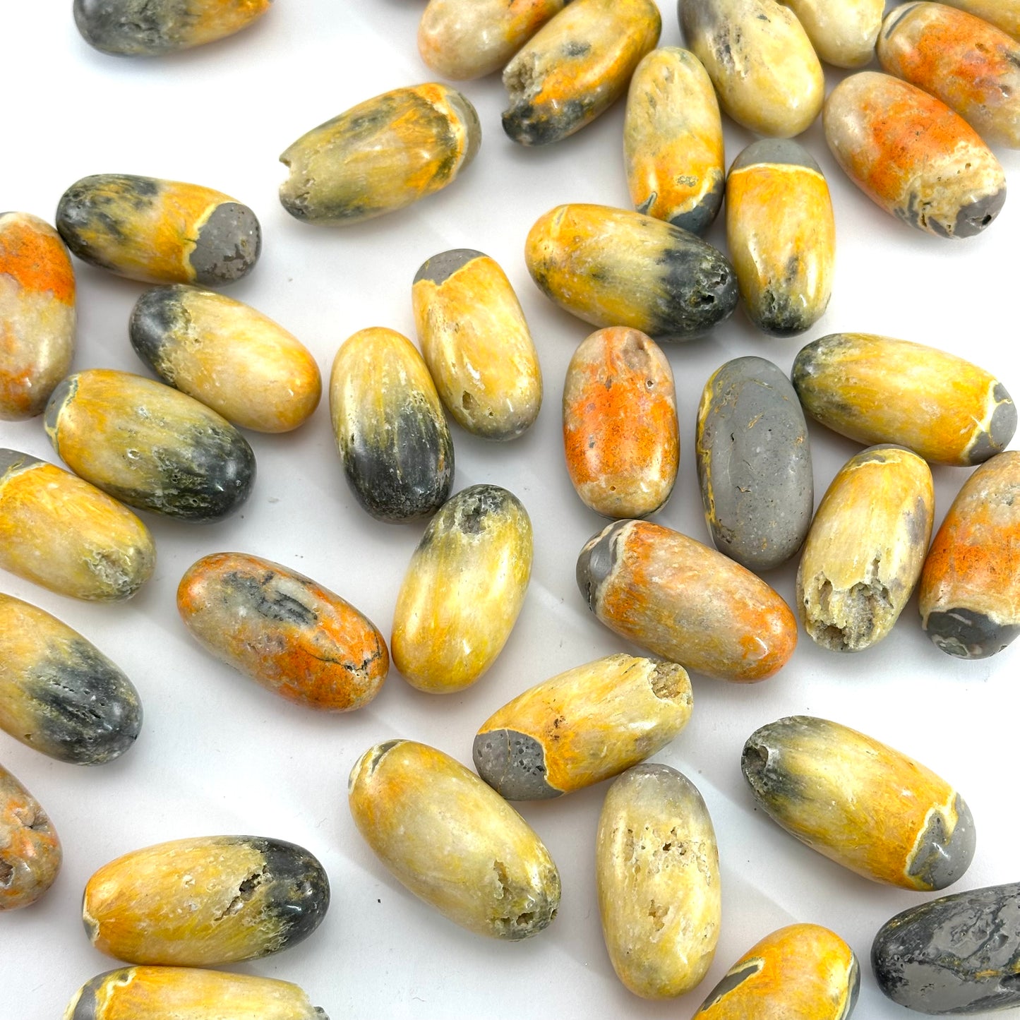 ONE Polished Bumblebee Jasper, bumblebee jasper tumble, tumbled stones