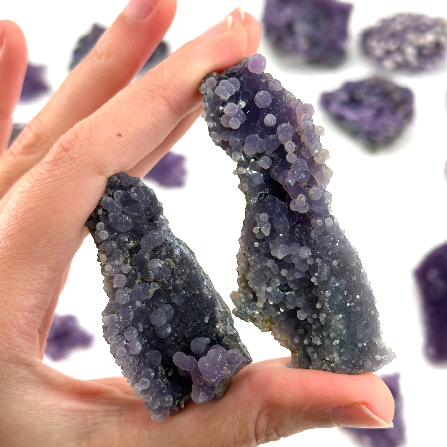 ONE Grape Amethyst Cluster (Indonesia) | mini grape agate, raw grape agate, grape agate crystal, purple grape agate