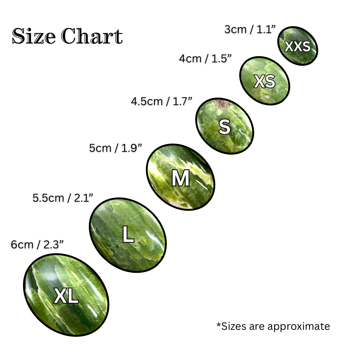 Tremolite Palm Stone | Polished Green Crystal Worry Stone (Heart Chakra)